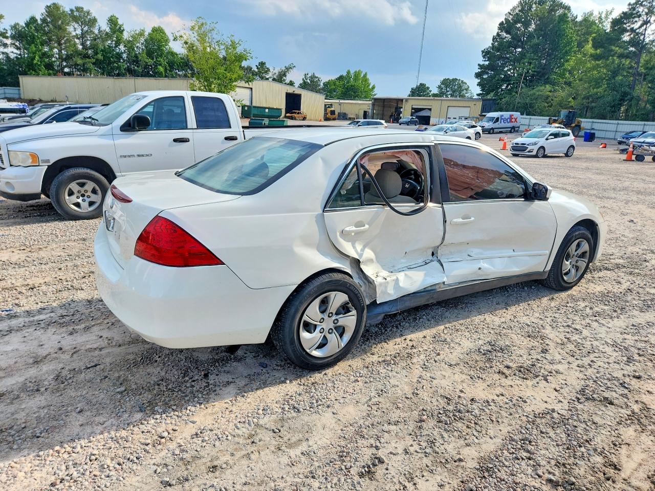 2006 Honda Accord Lx White vin: 1HGCM56426A007125