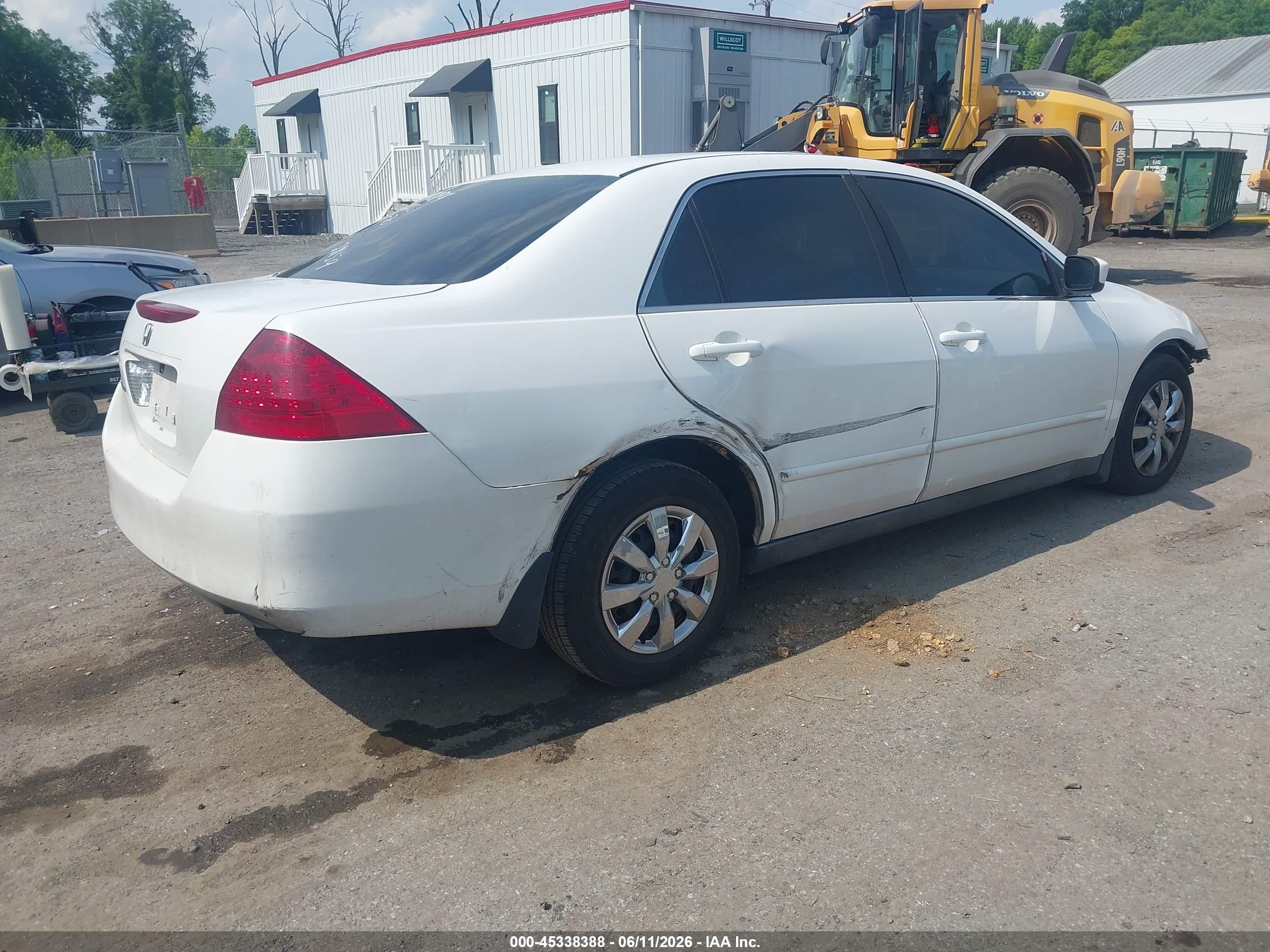 2006 Honda Accord 2.4 Lx White vin: 1HGCM56426A018884