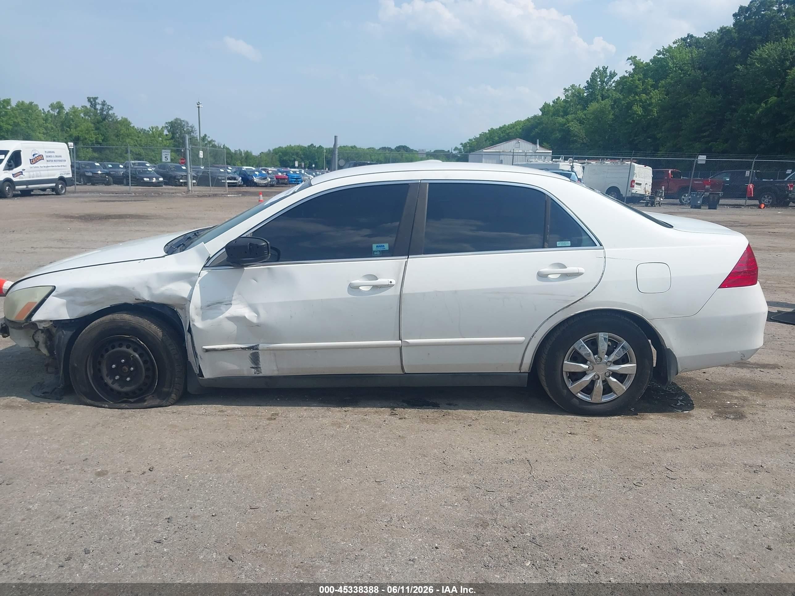 2006 Honda Accord 2.4 Lx White vin: 1HGCM56426A018884
