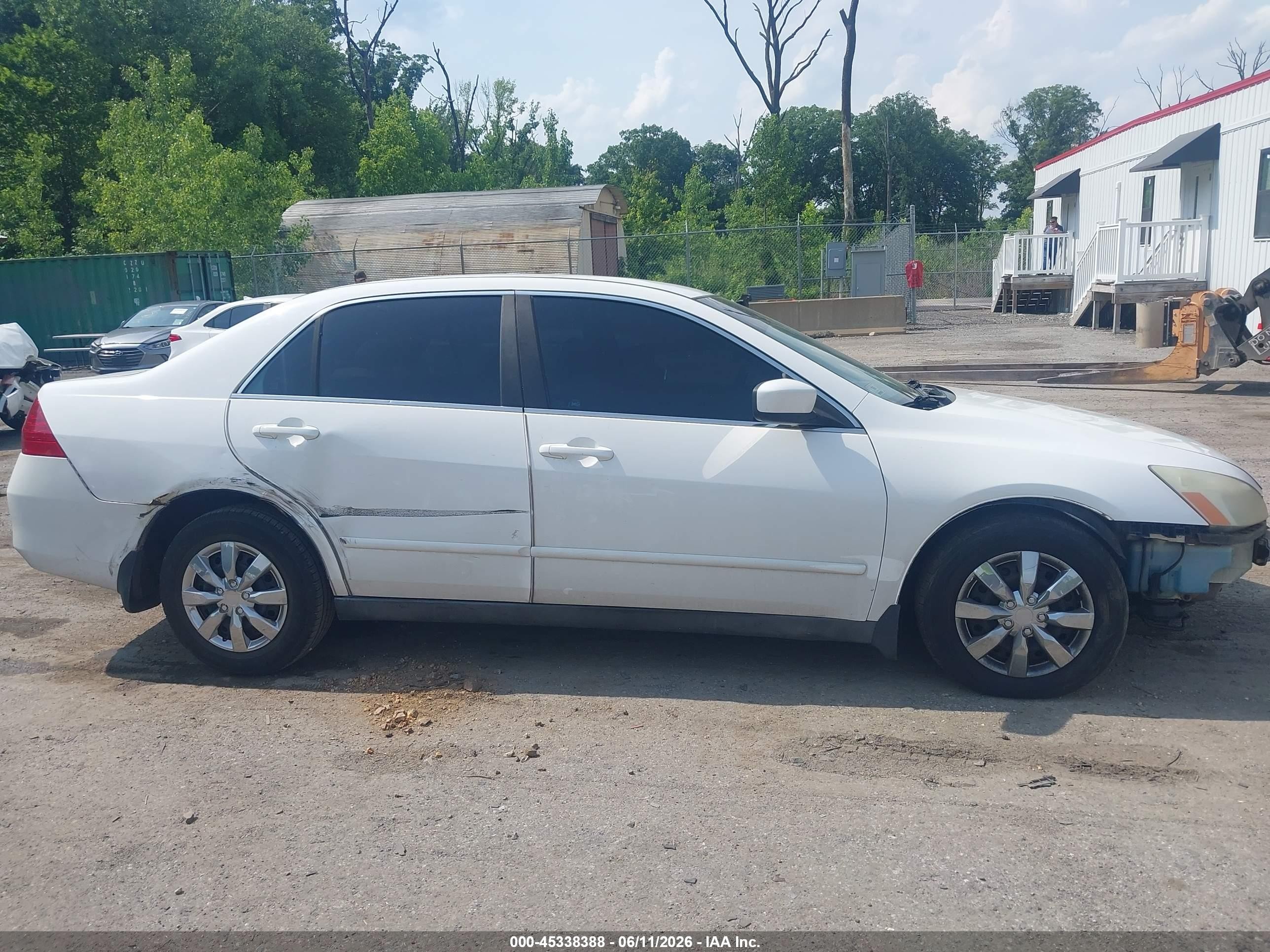 2006 Honda Accord 2.4 Lx White vin: 1HGCM56426A018884