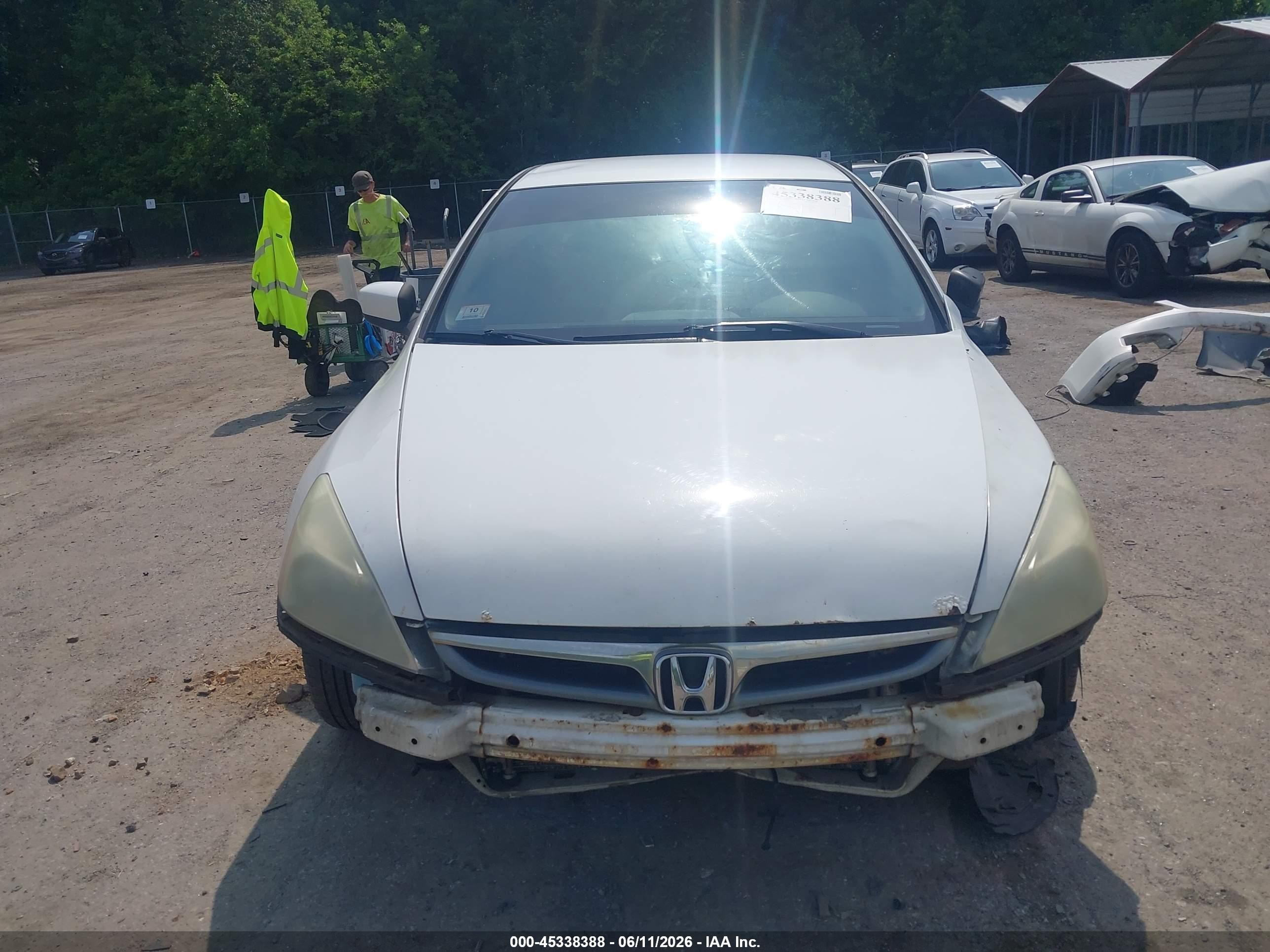 2006 Honda Accord 2.4 Lx White vin: 1HGCM56426A018884
