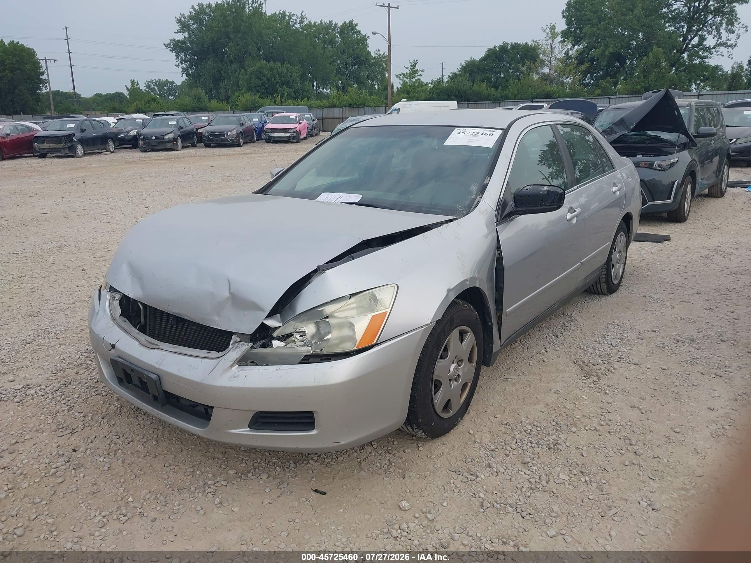 2006 Honda Accord 2.4 Lx Silver vin: 1HGCM56426A095030