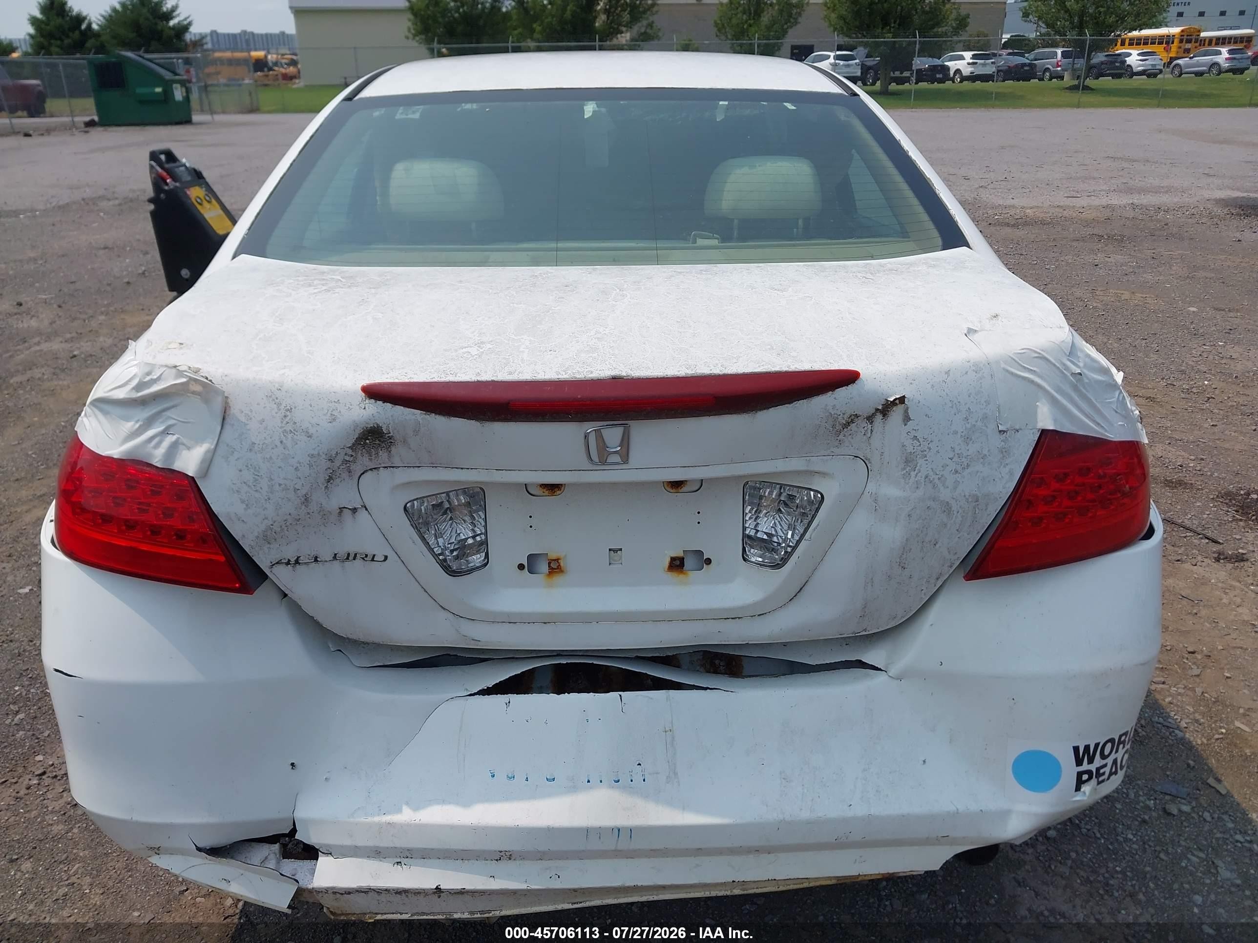 2007 Honda Accord 2.4 Lx White vin: 1HGCM56427A148990
