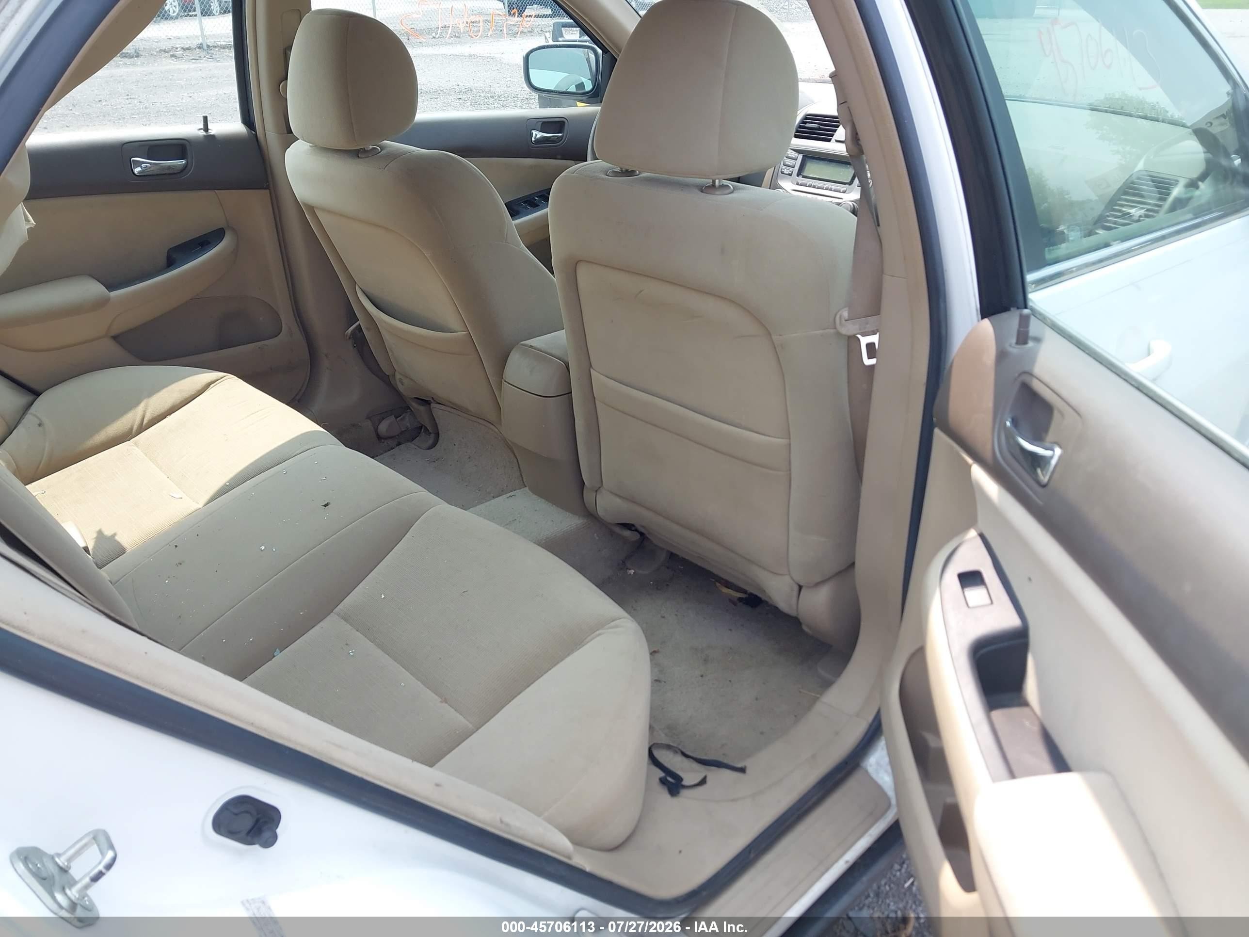 2007 Honda Accord 2.4 Lx White vin: 1HGCM56427A148990