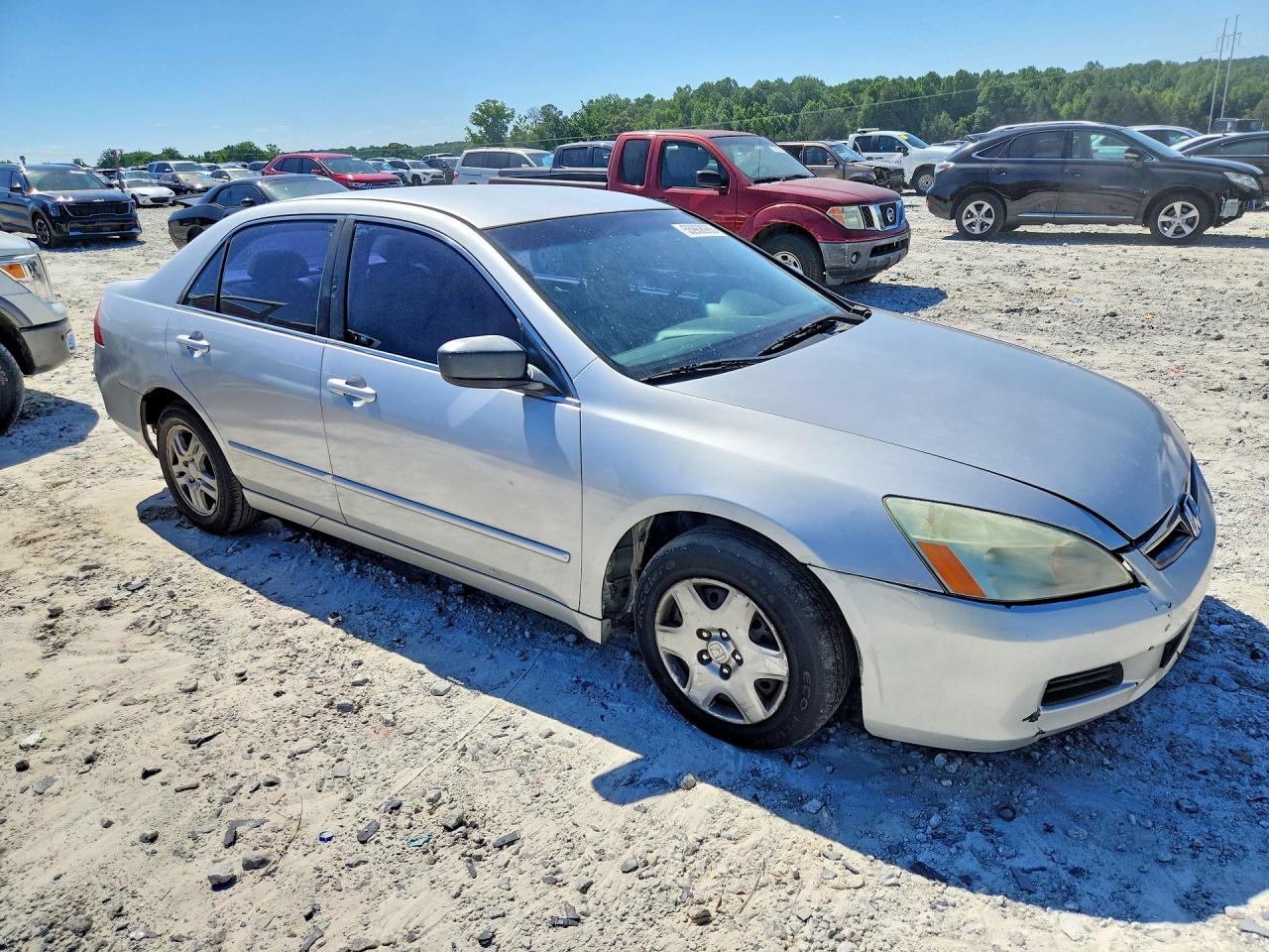 2007 Honda Accord Lx Silver vin: 1HGCM56427A191290