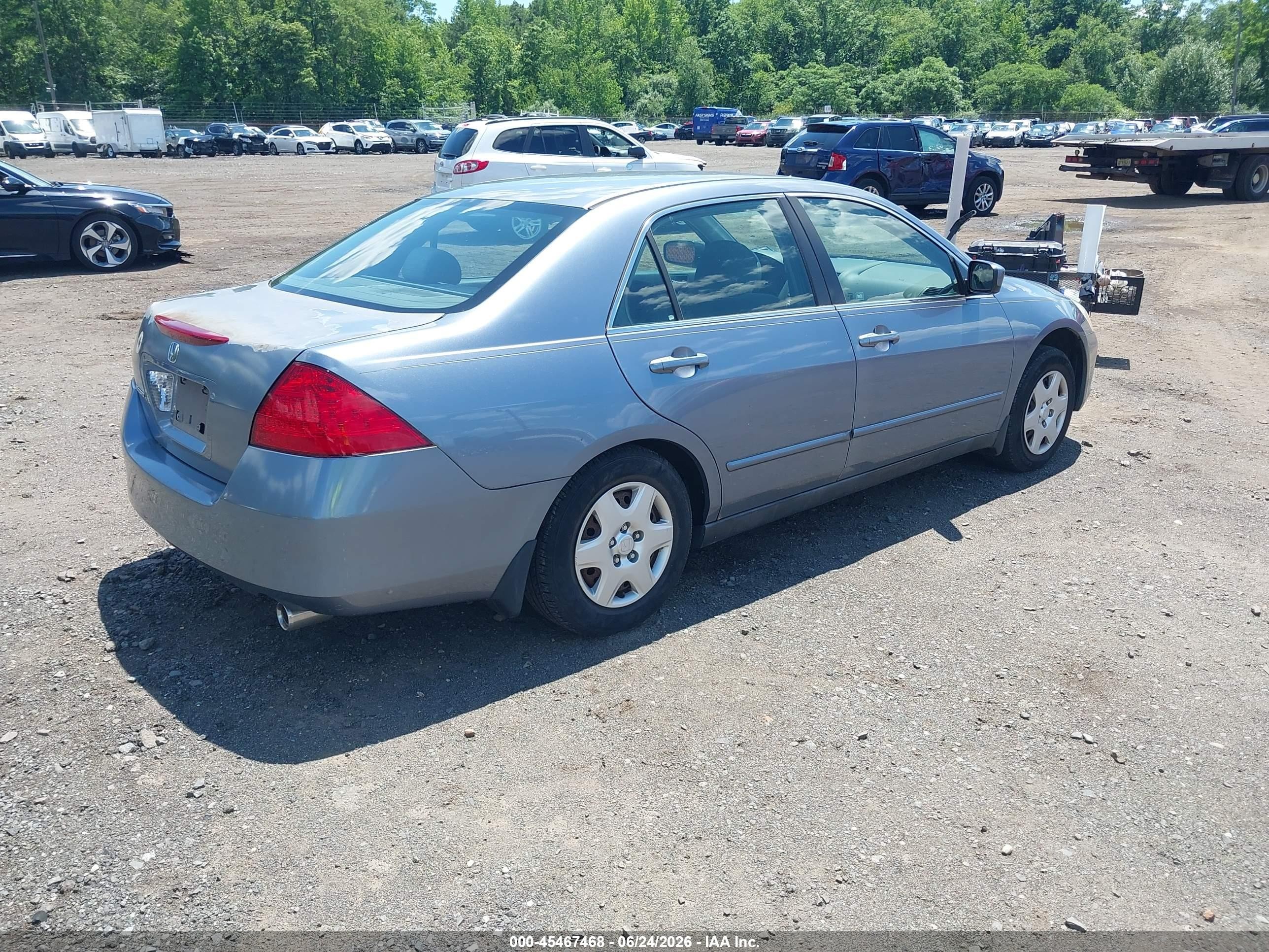 2007 Honda Accord 2.4 Lx Light Blue vin: 1HGCM56427A206998