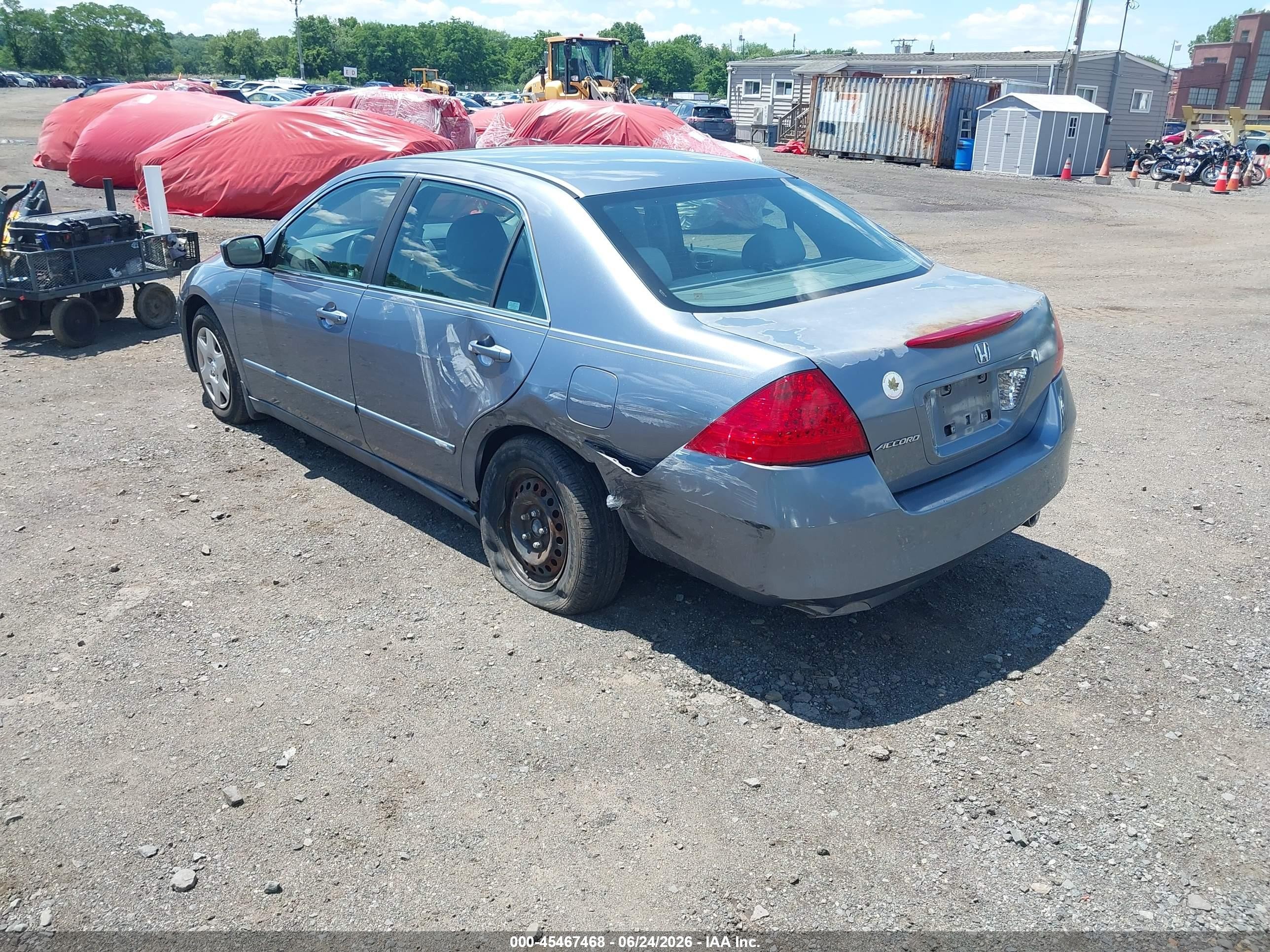 2007 Honda Accord 2.4 Lx Light Blue vin: 1HGCM56427A206998