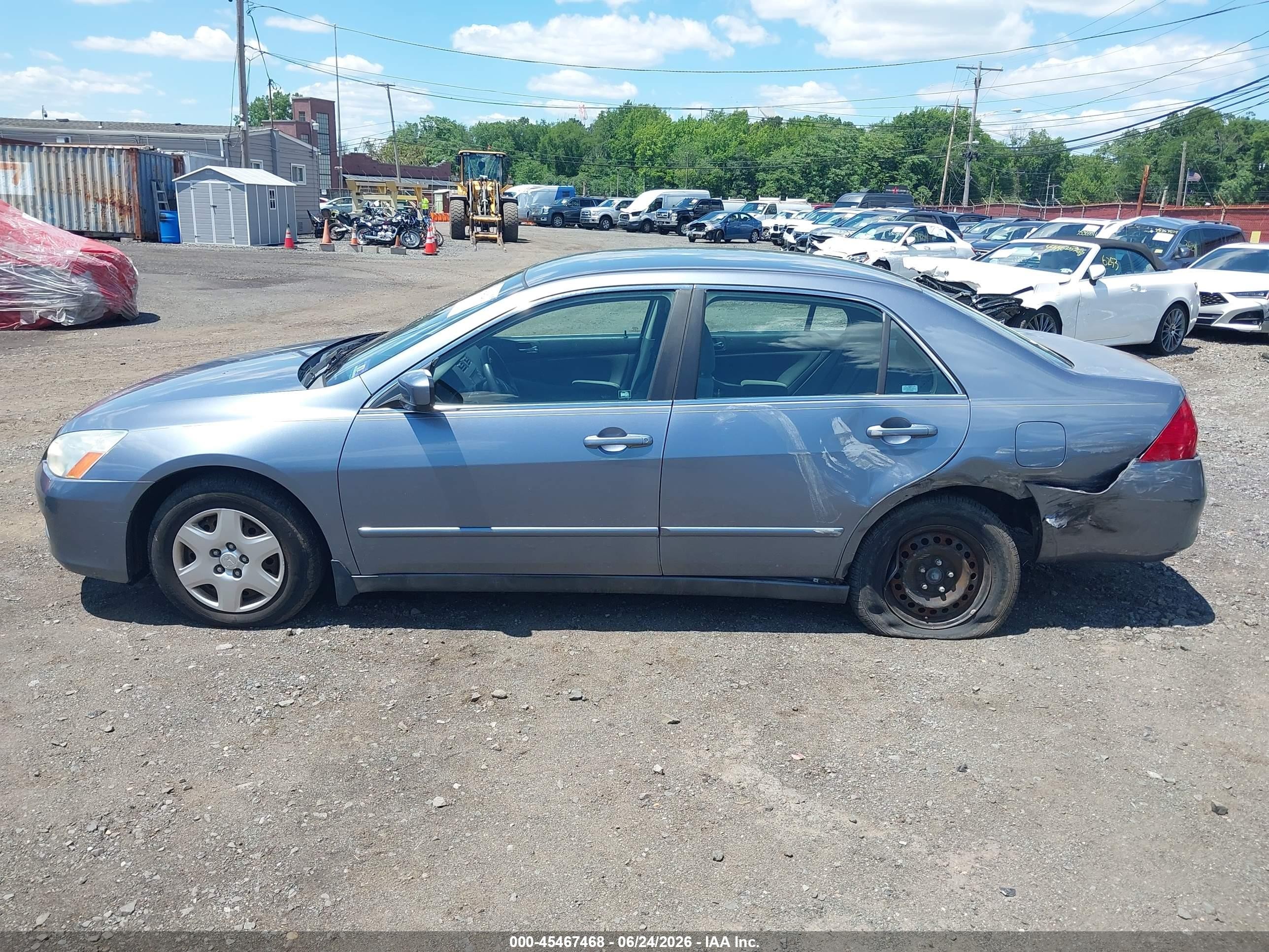 2007 Honda Accord 2.4 Lx Light Blue vin: 1HGCM56427A206998