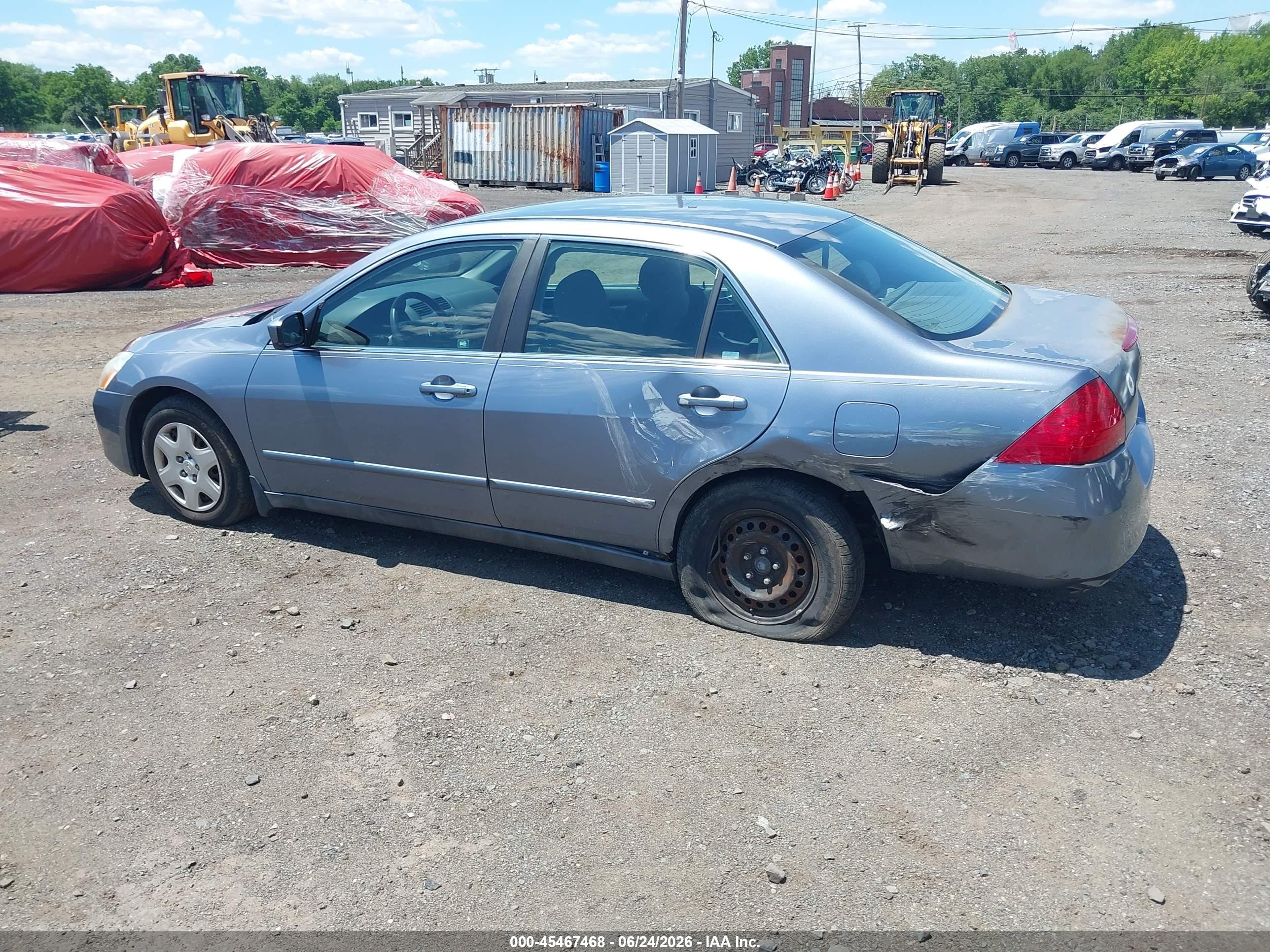 2007 Honda Accord 2.4 Lx Light Blue vin: 1HGCM56427A206998