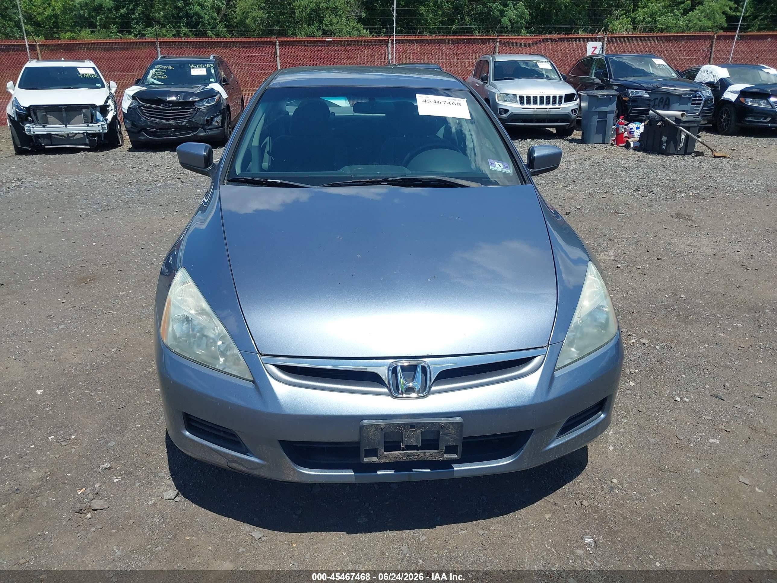 2007 Honda Accord 2.4 Lx Light Blue vin: 1HGCM56427A206998