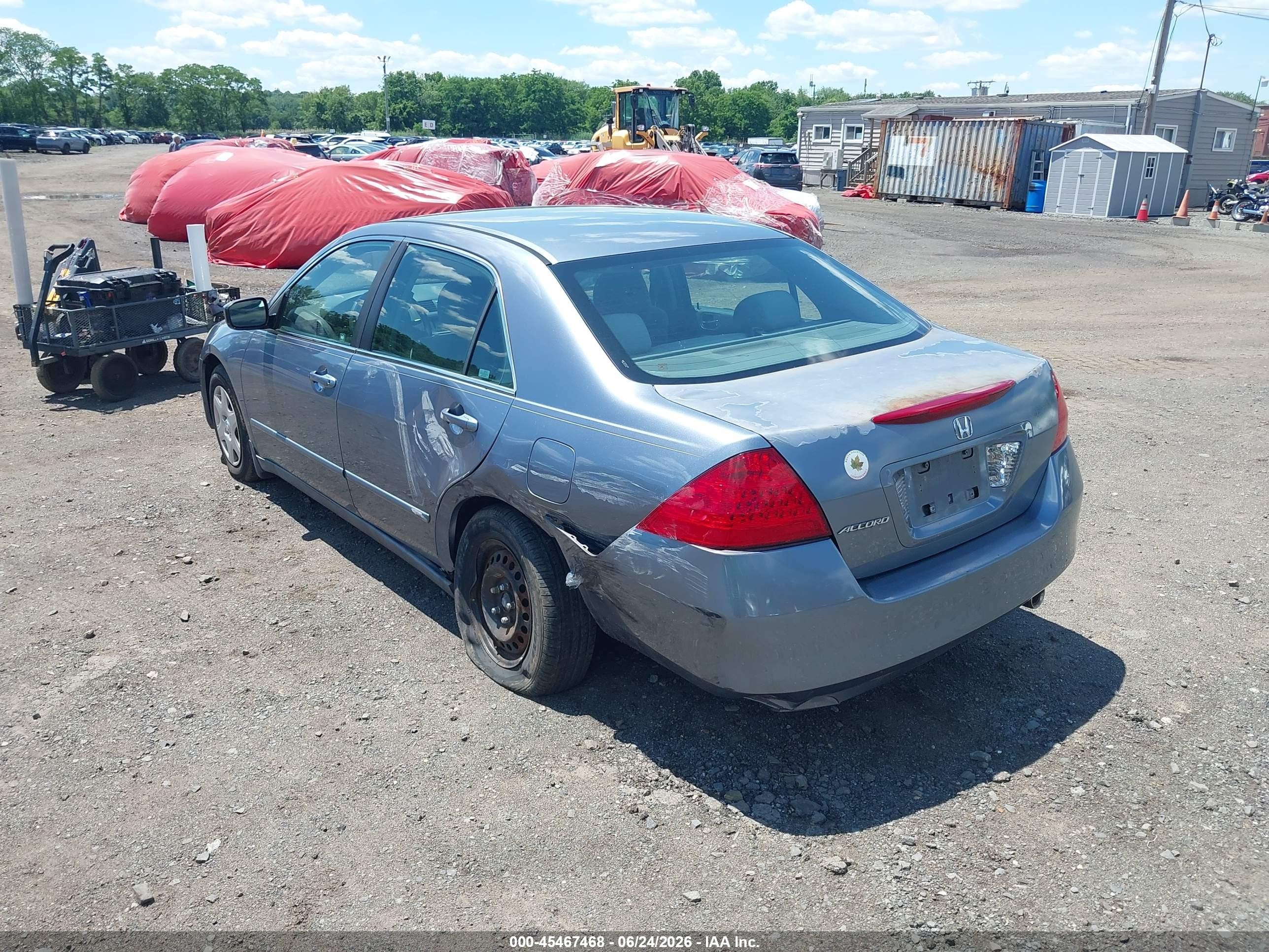 2007 Honda Accord 2.4 Lx Light Blue vin: 1HGCM56427A206998