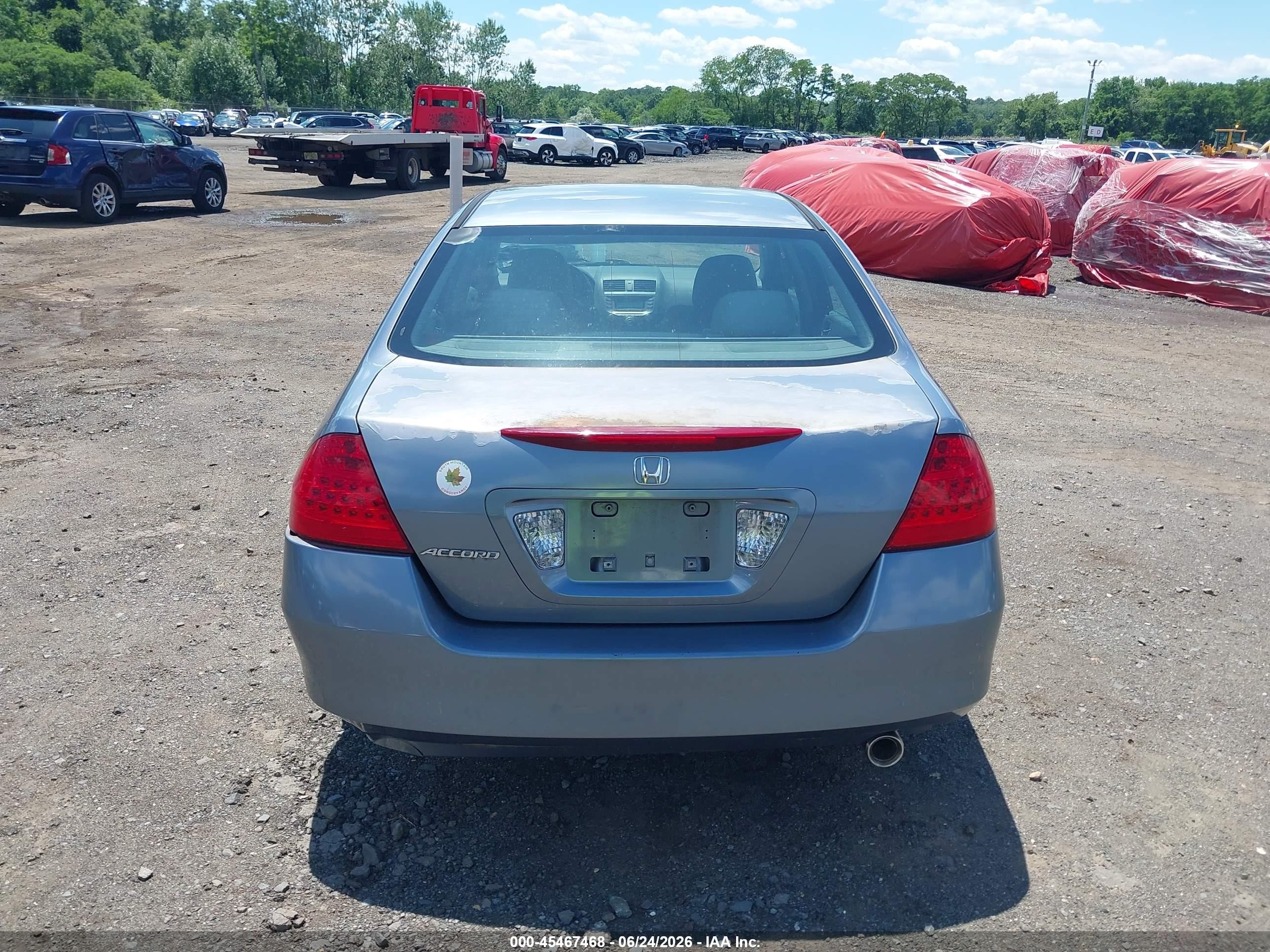 2007 Honda Accord 2.4 Lx Light Blue vin: 1HGCM56427A206998