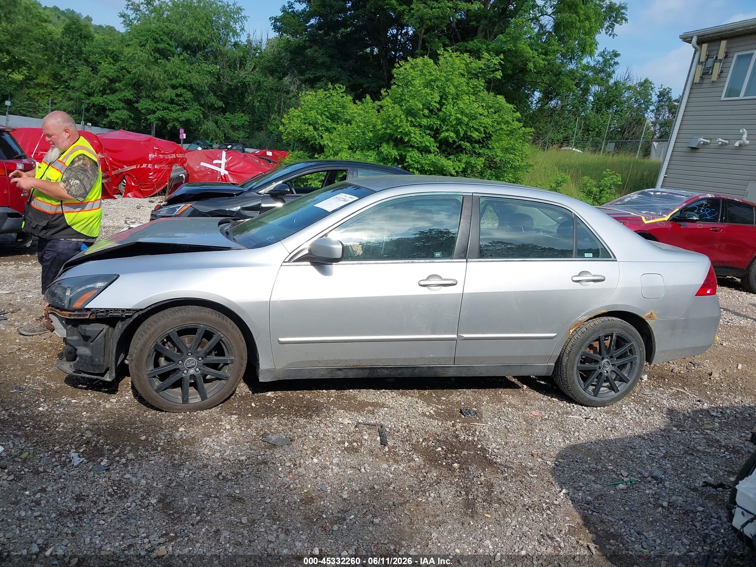 2007 Honda Accord 2.4 Lx Silver vin: 1HGCM56427A228225