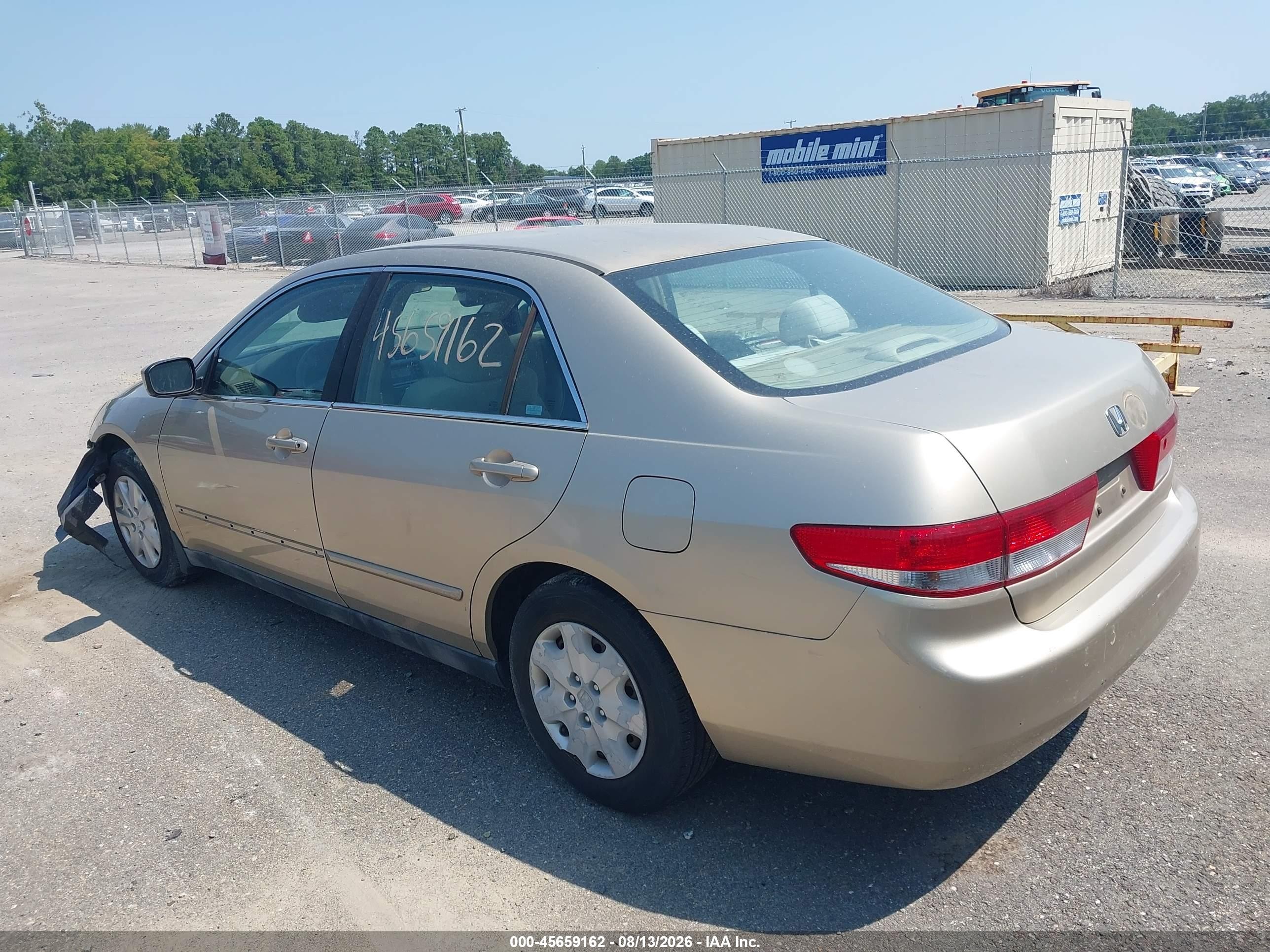 2003 Honda Accord Sdn Lx Золотой vin: 1HGCM56433A030862