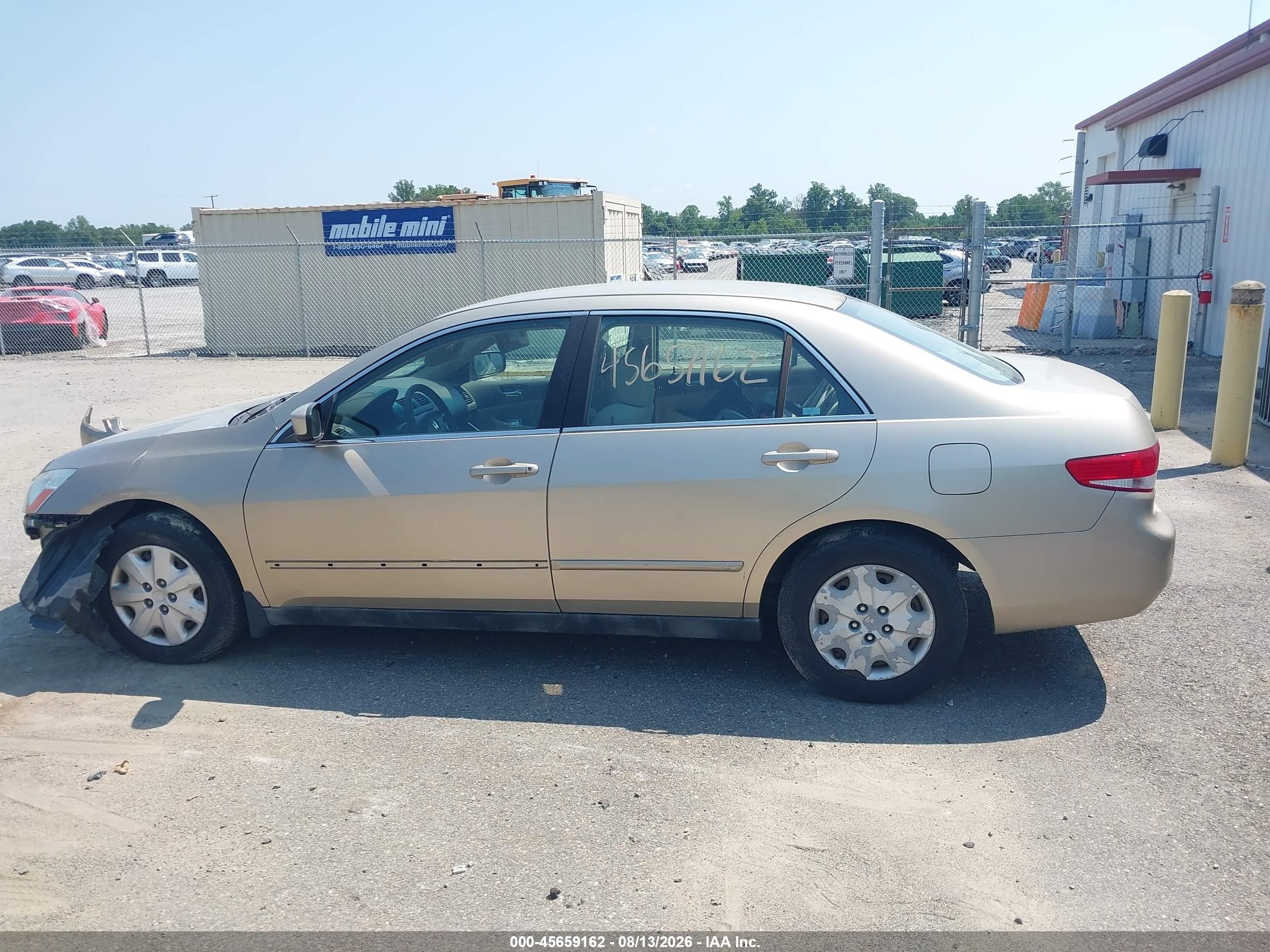 2003 Honda Accord Sdn Lx Золотой vin: 1HGCM56433A030862