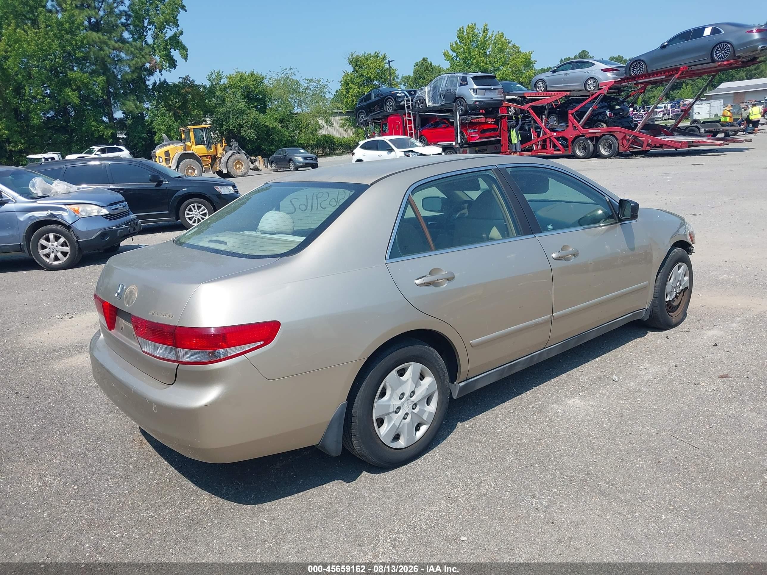 2003 Honda Accord Sdn Lx Золотой vin: 1HGCM56433A030862