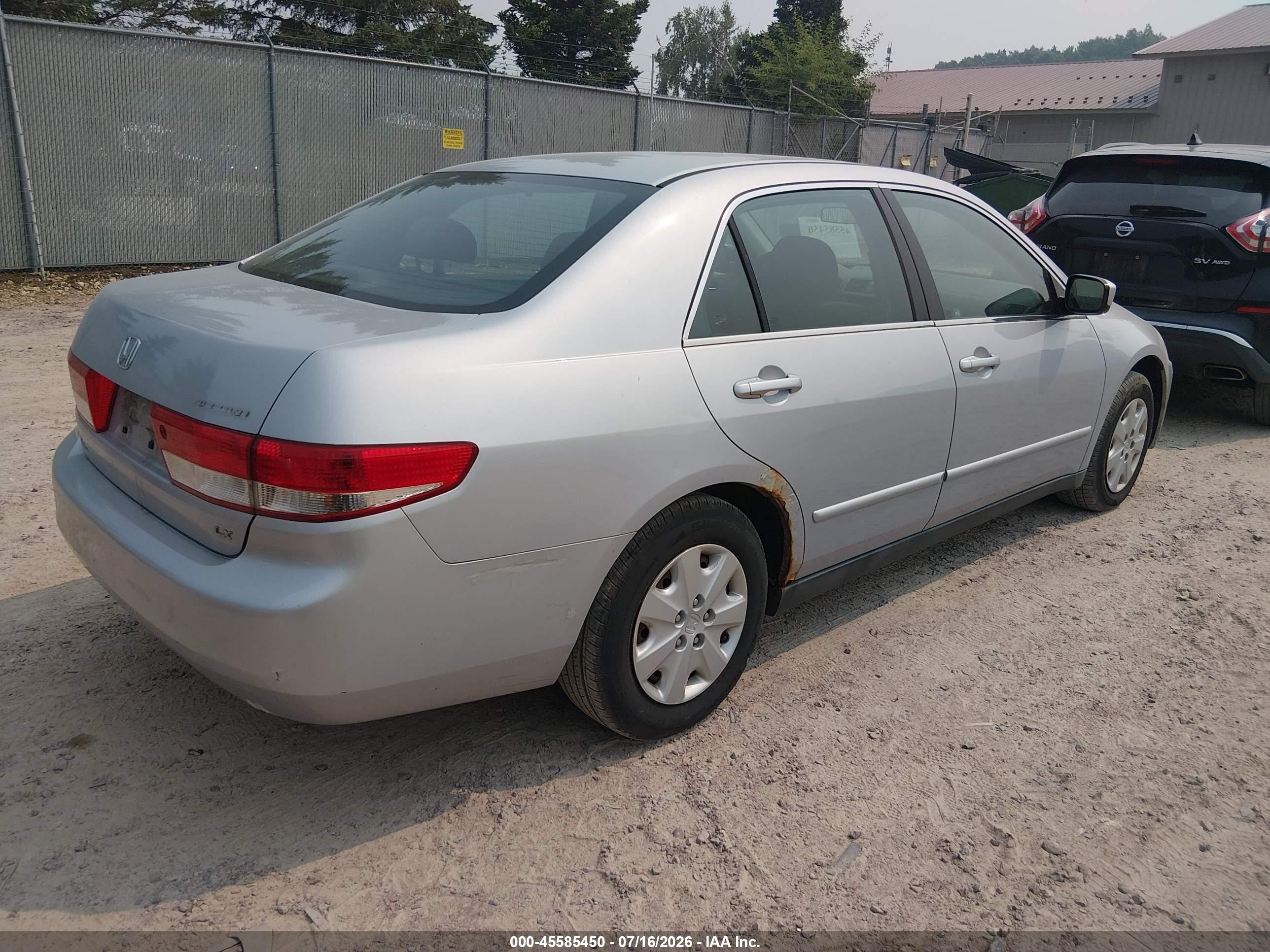 2004 Honda Accord 2.4 Lx Silver vin: 1HGCM56434A158956