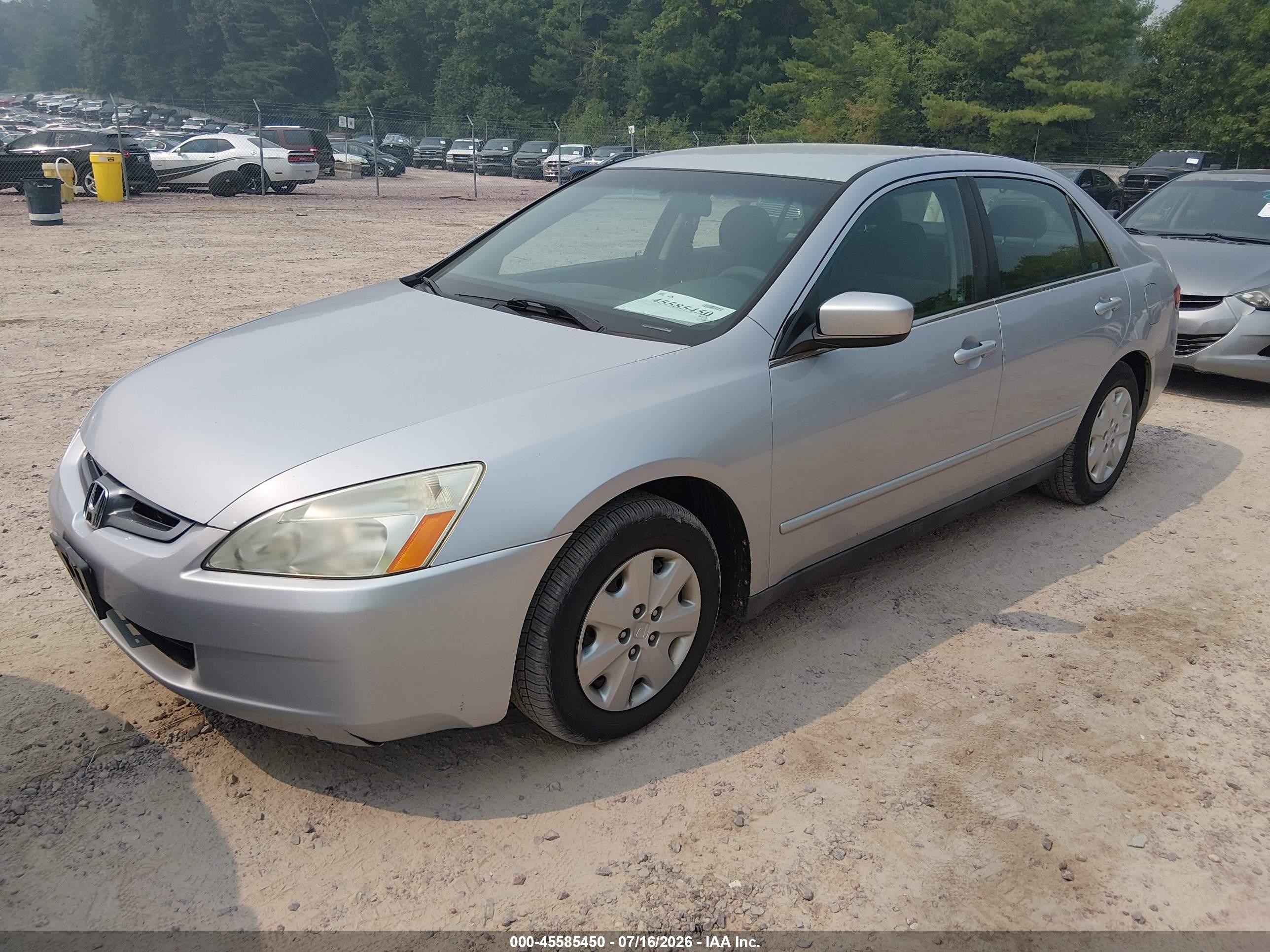2004 Honda Accord 2.4 Lx Silver vin: 1HGCM56434A158956