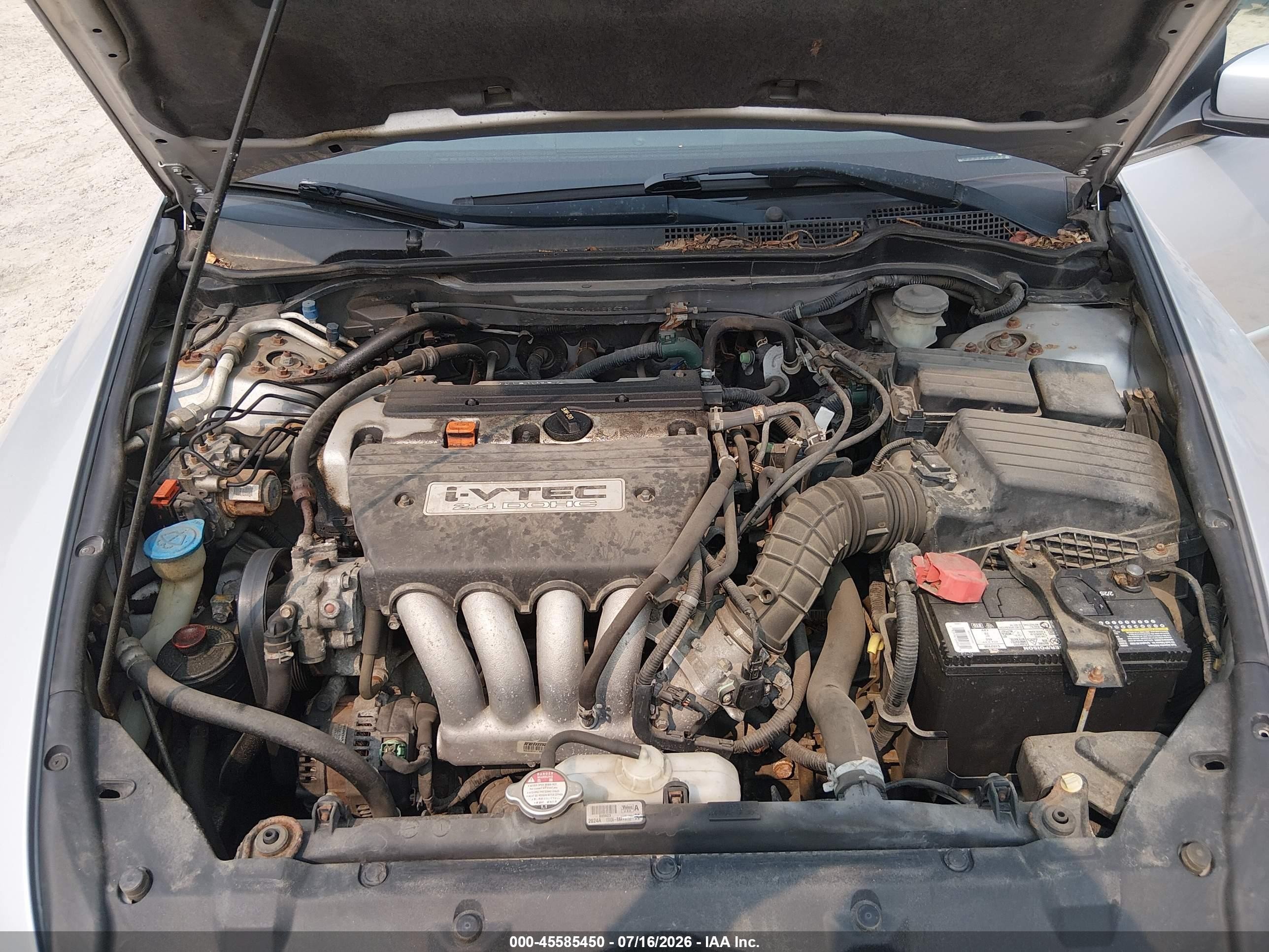 2004 Honda Accord 2.4 Lx Silver vin: 1HGCM56434A158956