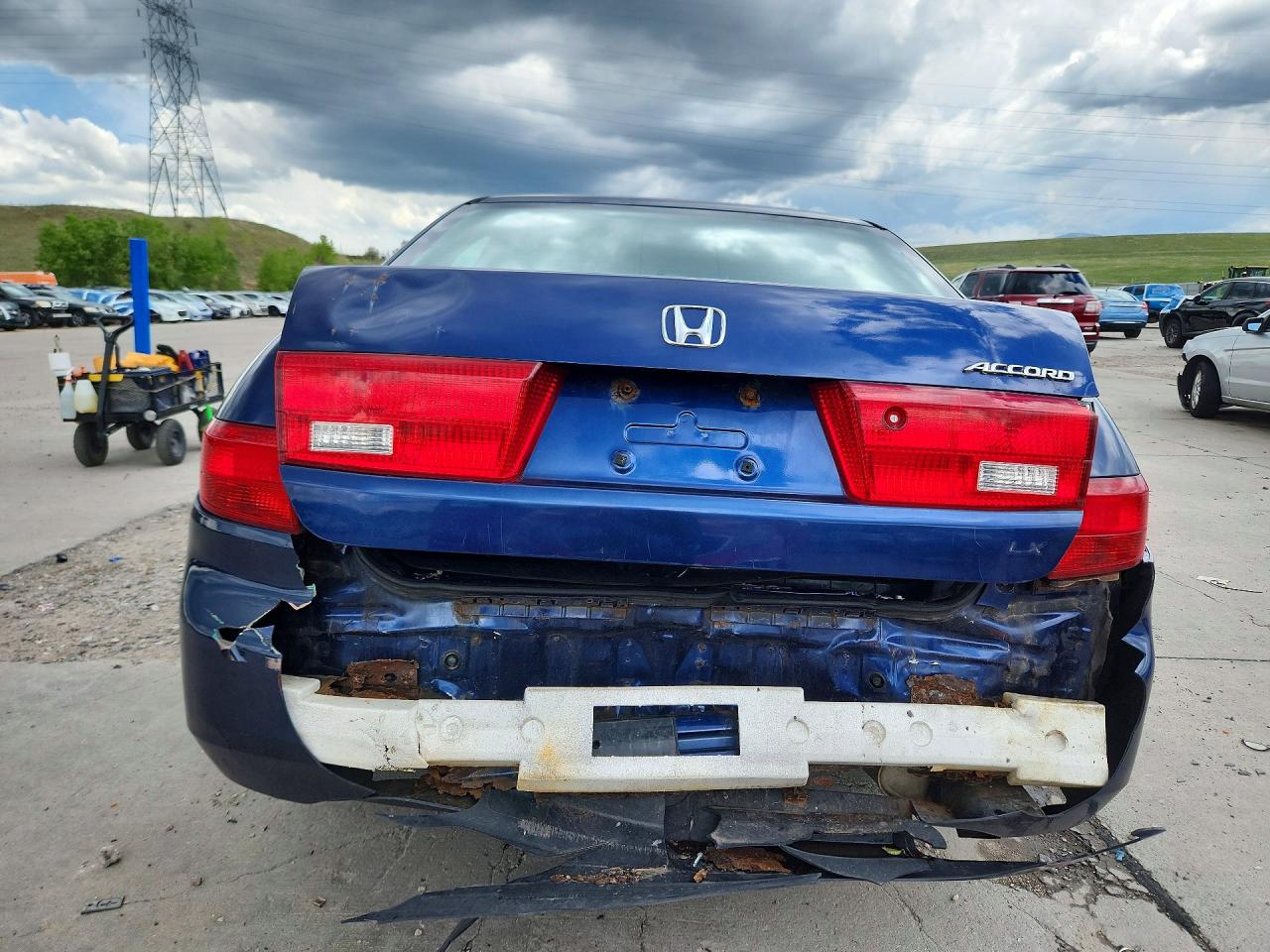 2005 Honda Accord Lx Blue vin: 1HGCM56435A022943