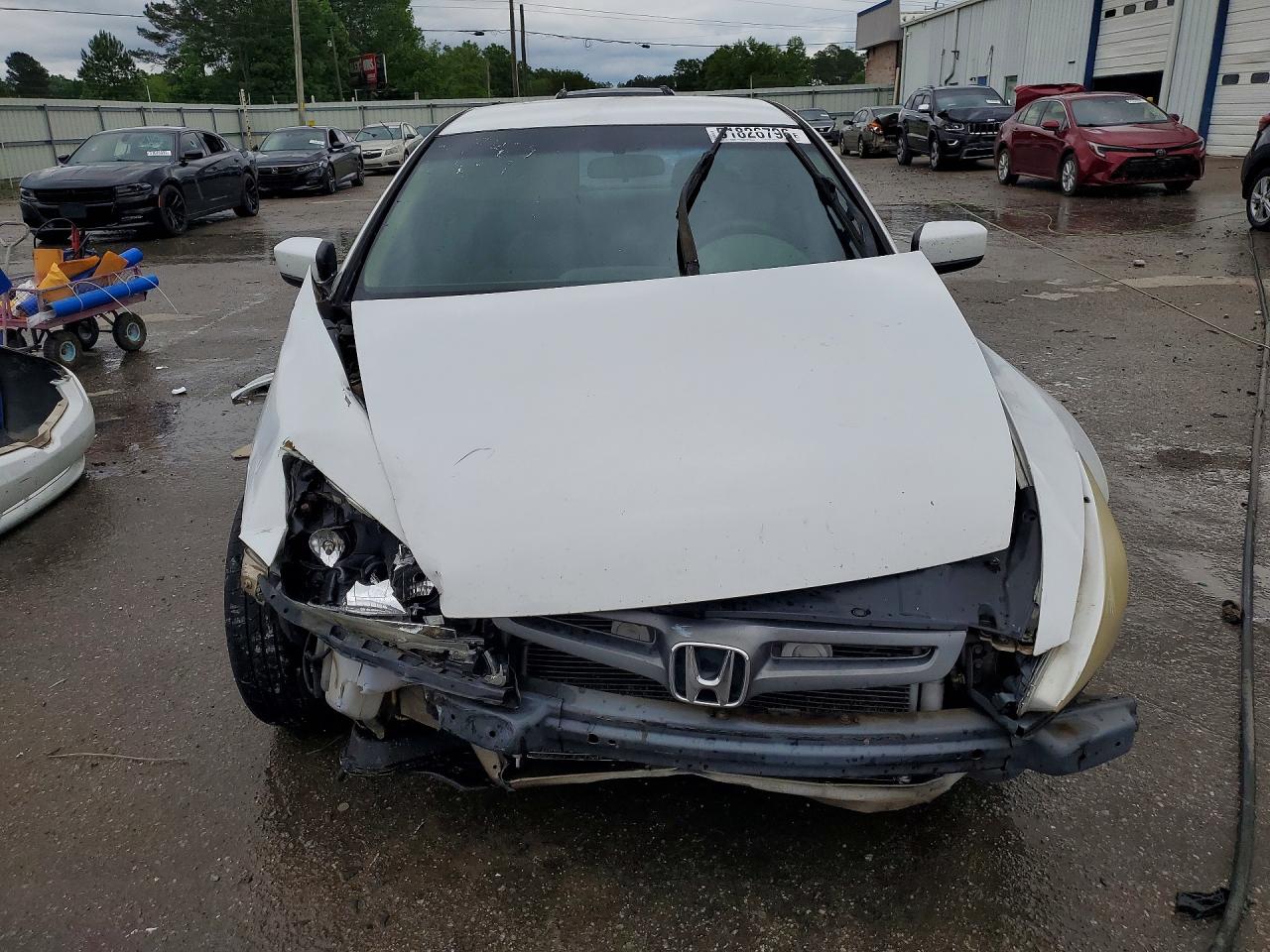 2005 Honda Accord Lx White vin: 1HGCM56435A078901