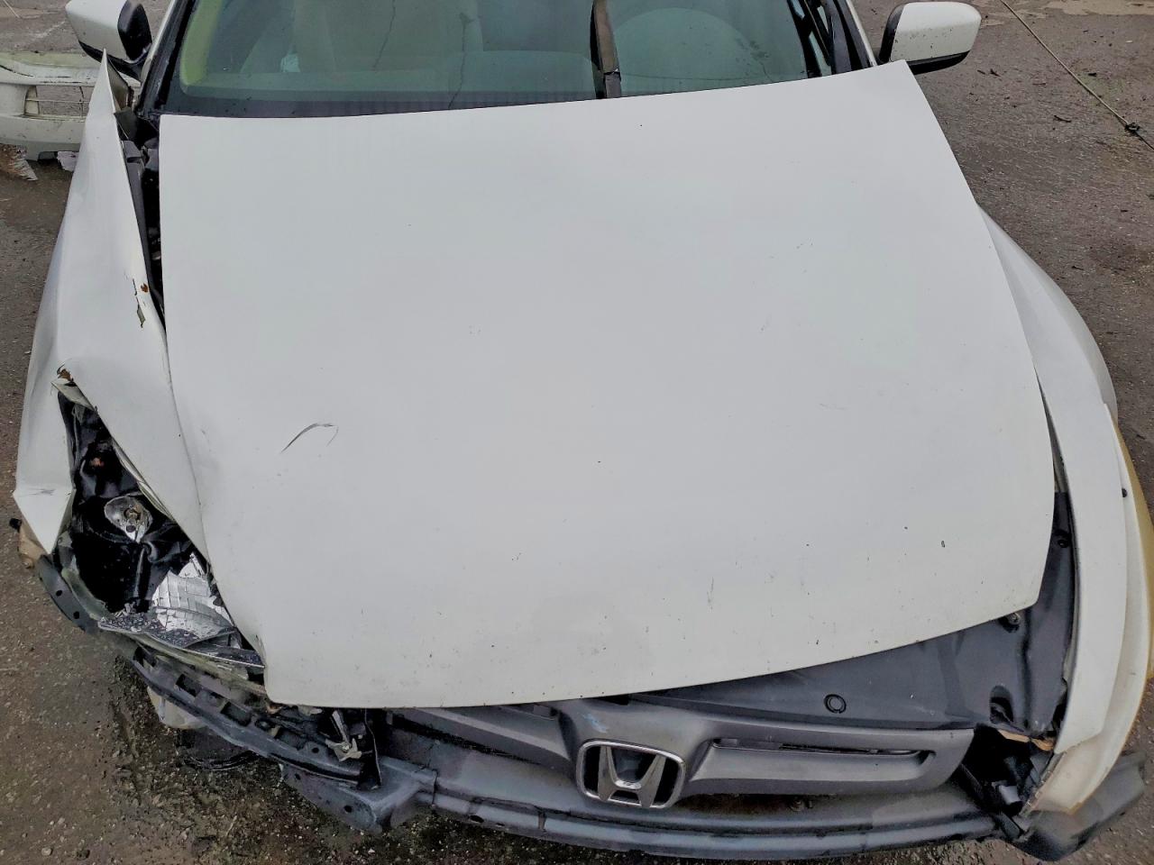 2005 Honda Accord Lx White vin: 1HGCM56435A078901