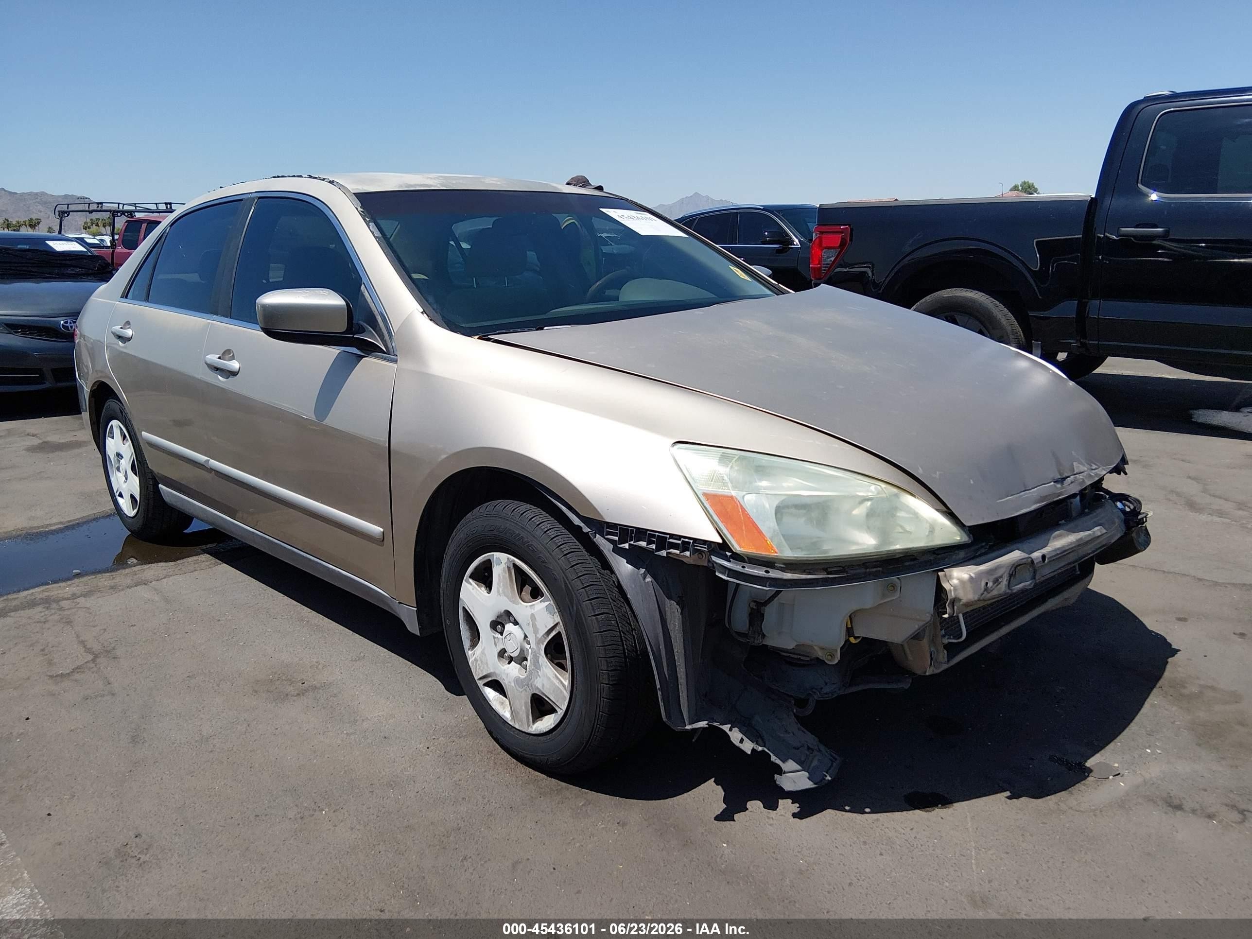 2005 Honda Accord 2.4 Lx Tan vin: 1HGCM56435A079854