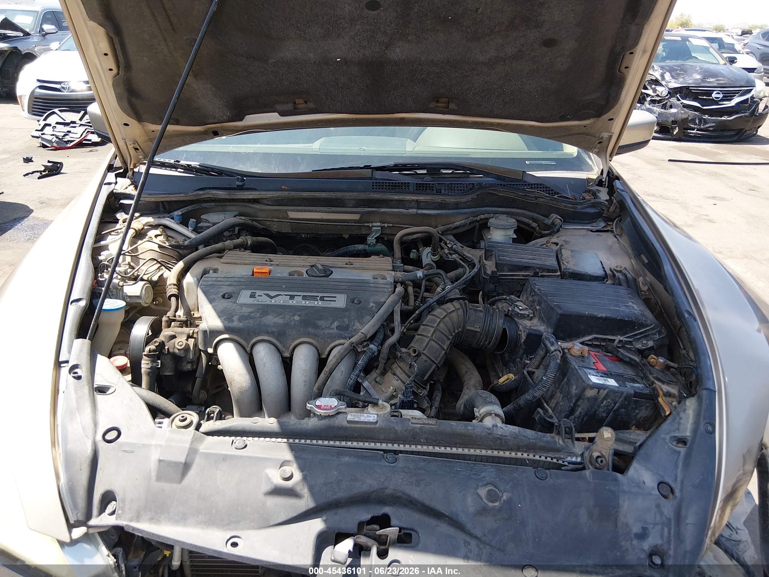 2005 Honda Accord 2.4 Lx Tan vin: 1HGCM56435A079854