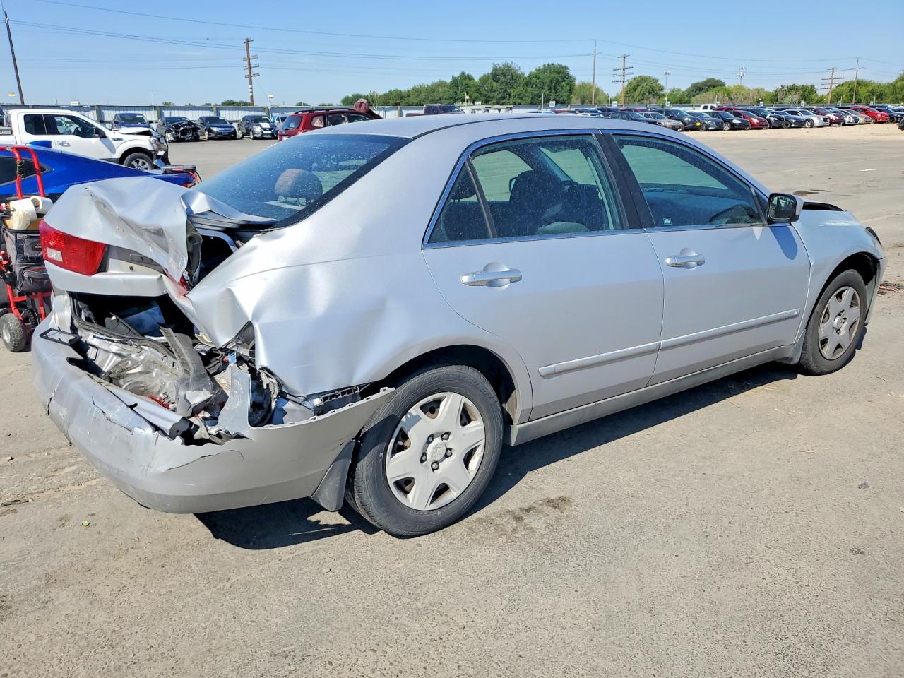 2005 Honda Accord Lx Silver vin: 1HGCM56435A141320