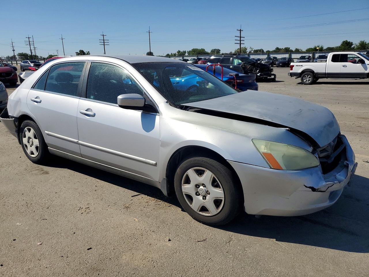 2005 Honda Accord Lx Silver vin: 1HGCM56435A141320