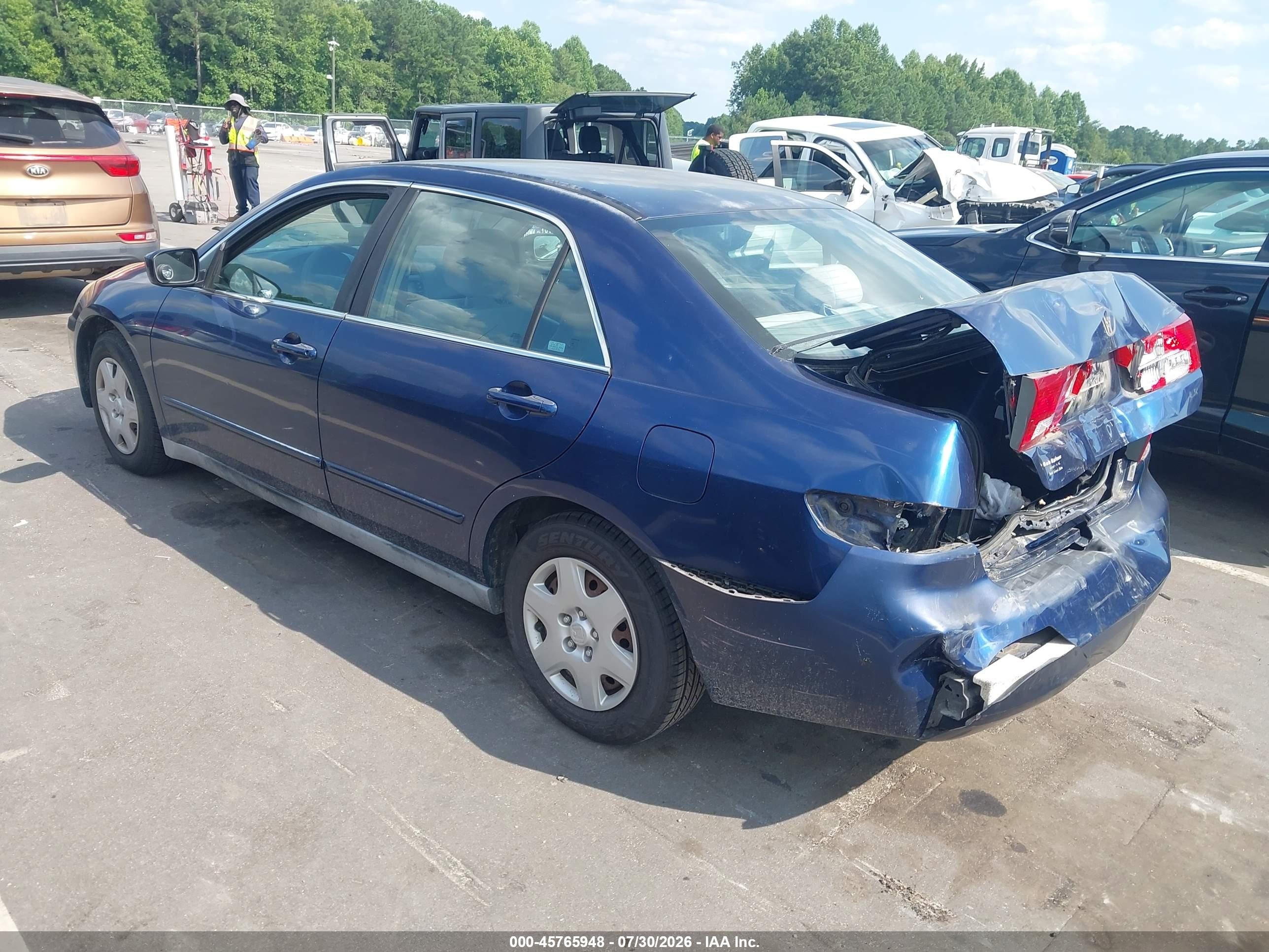 2005 Honda Accord 2.4 Lx Blue vin: 1HGCM56435A150504