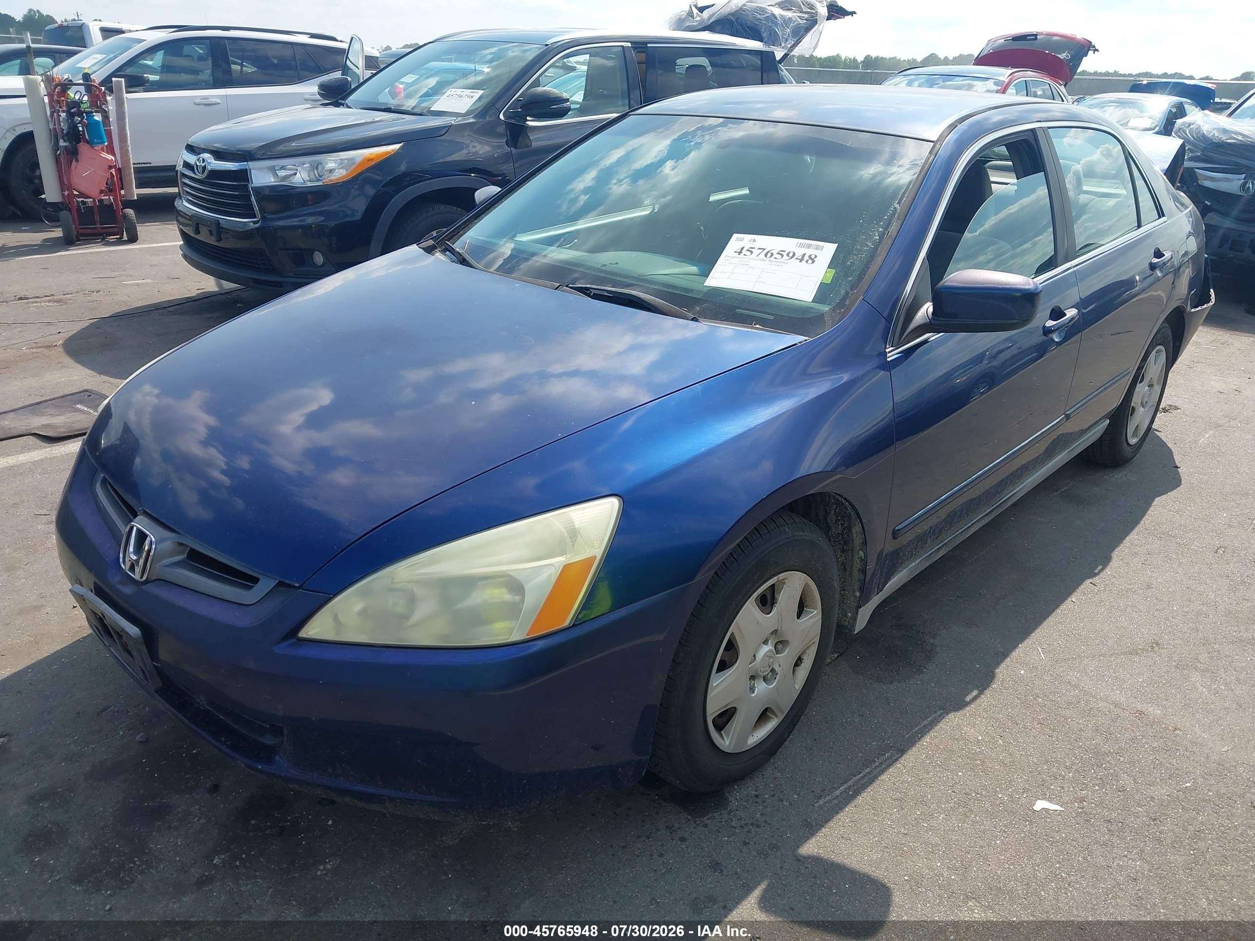 2005 Honda Accord 2.4 Lx Blue vin: 1HGCM56435A150504