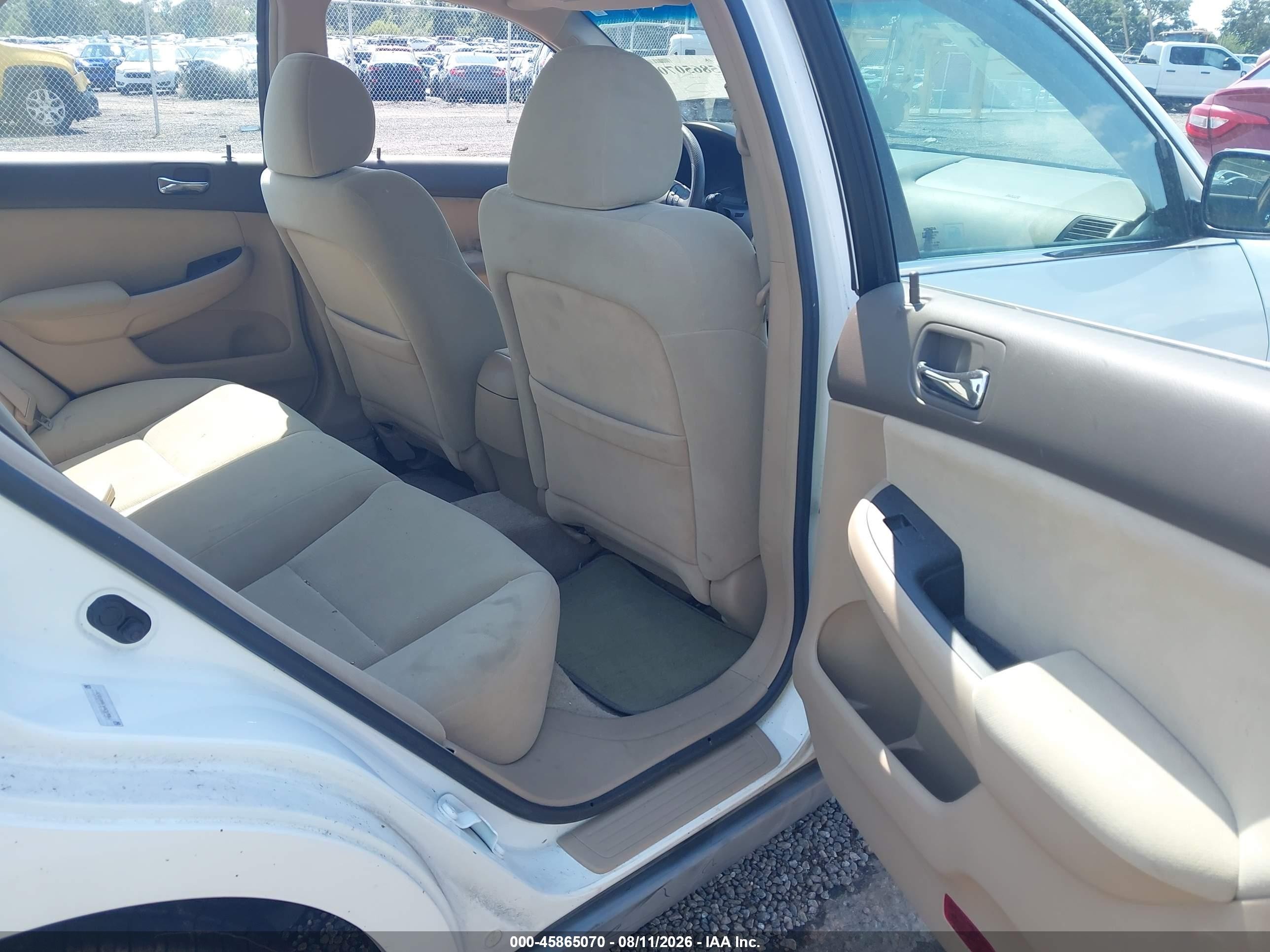 2006 Honda Accord 2.4 Lx White vin: 1HGCM56436A058567