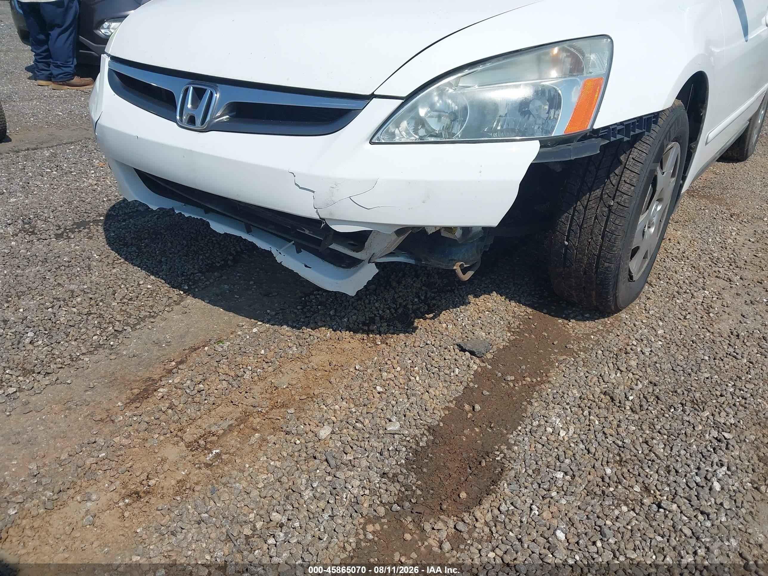 2006 Honda Accord 2.4 Lx White vin: 1HGCM56436A058567