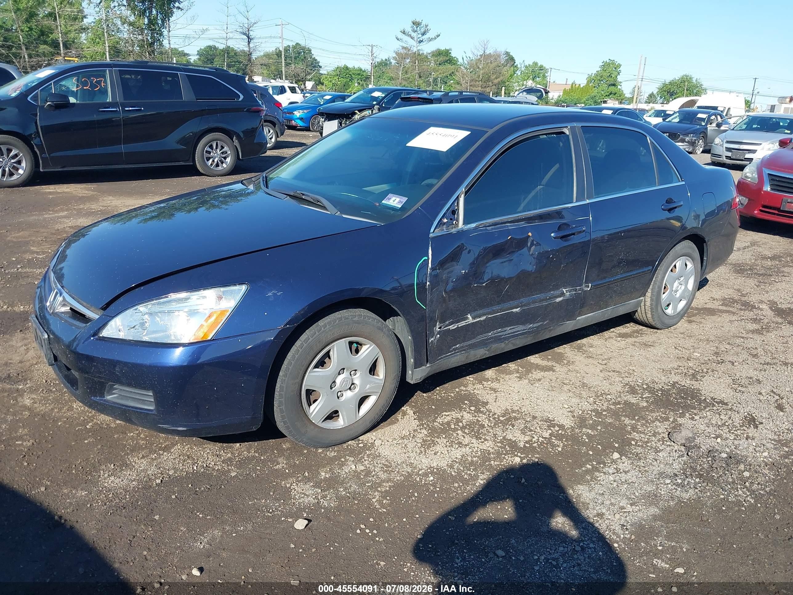 2006 Honda Accord 2.4 Lx Blue vin: 1HGCM56436A139472