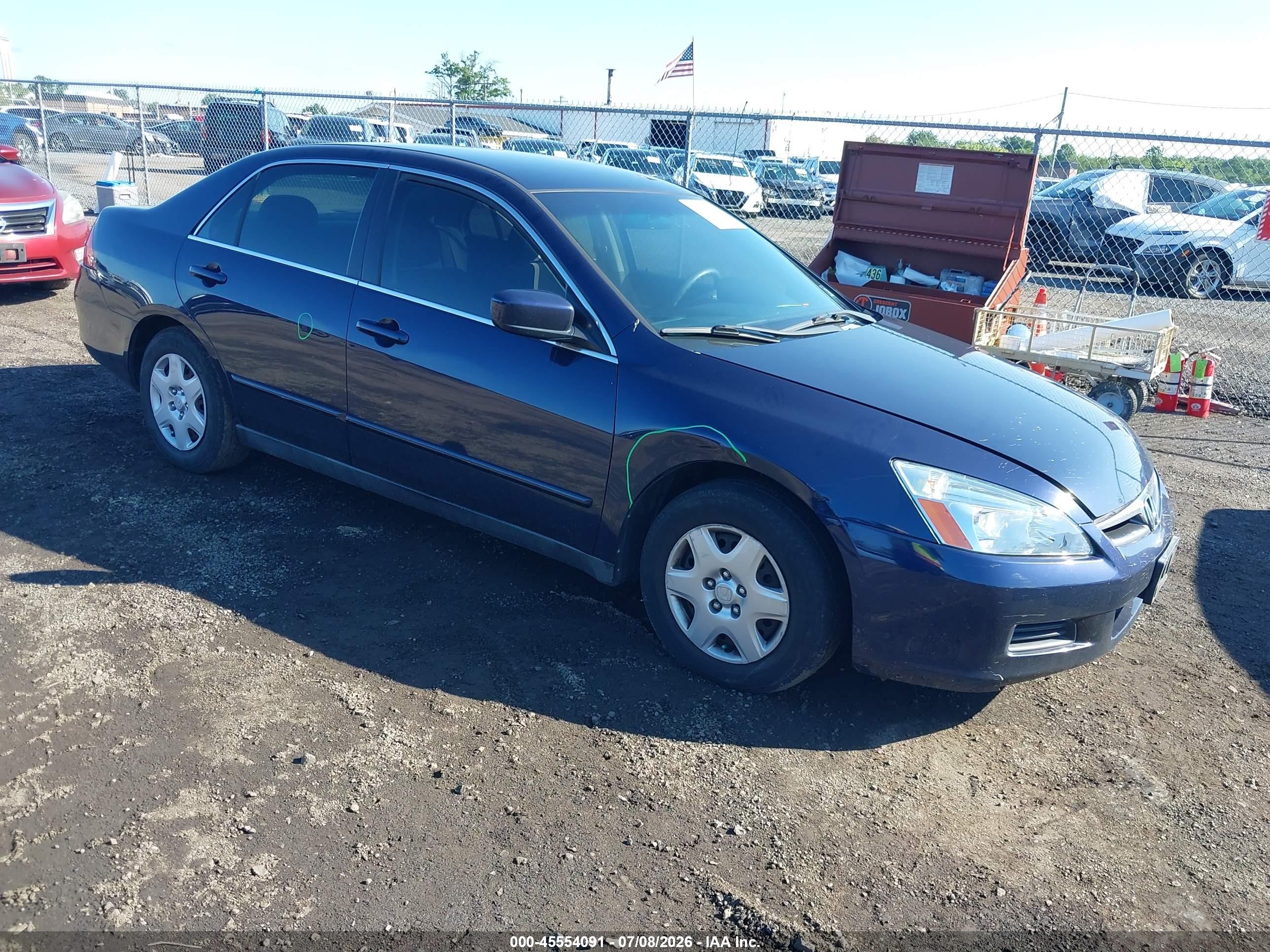 2006 Honda Accord 2.4 Lx Blue vin: 1HGCM56436A139472