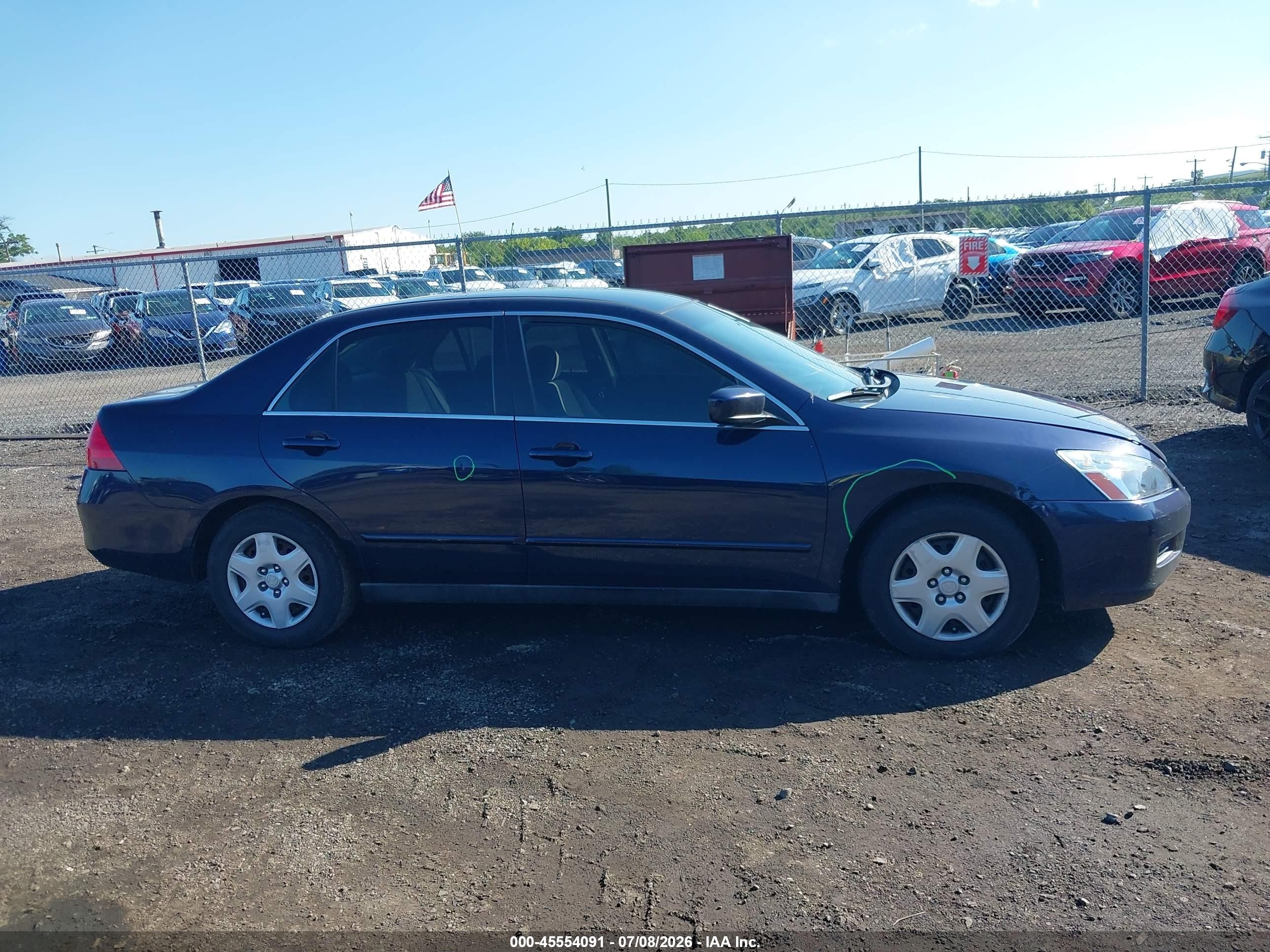 2006 Honda Accord 2.4 Lx Blue vin: 1HGCM56436A139472