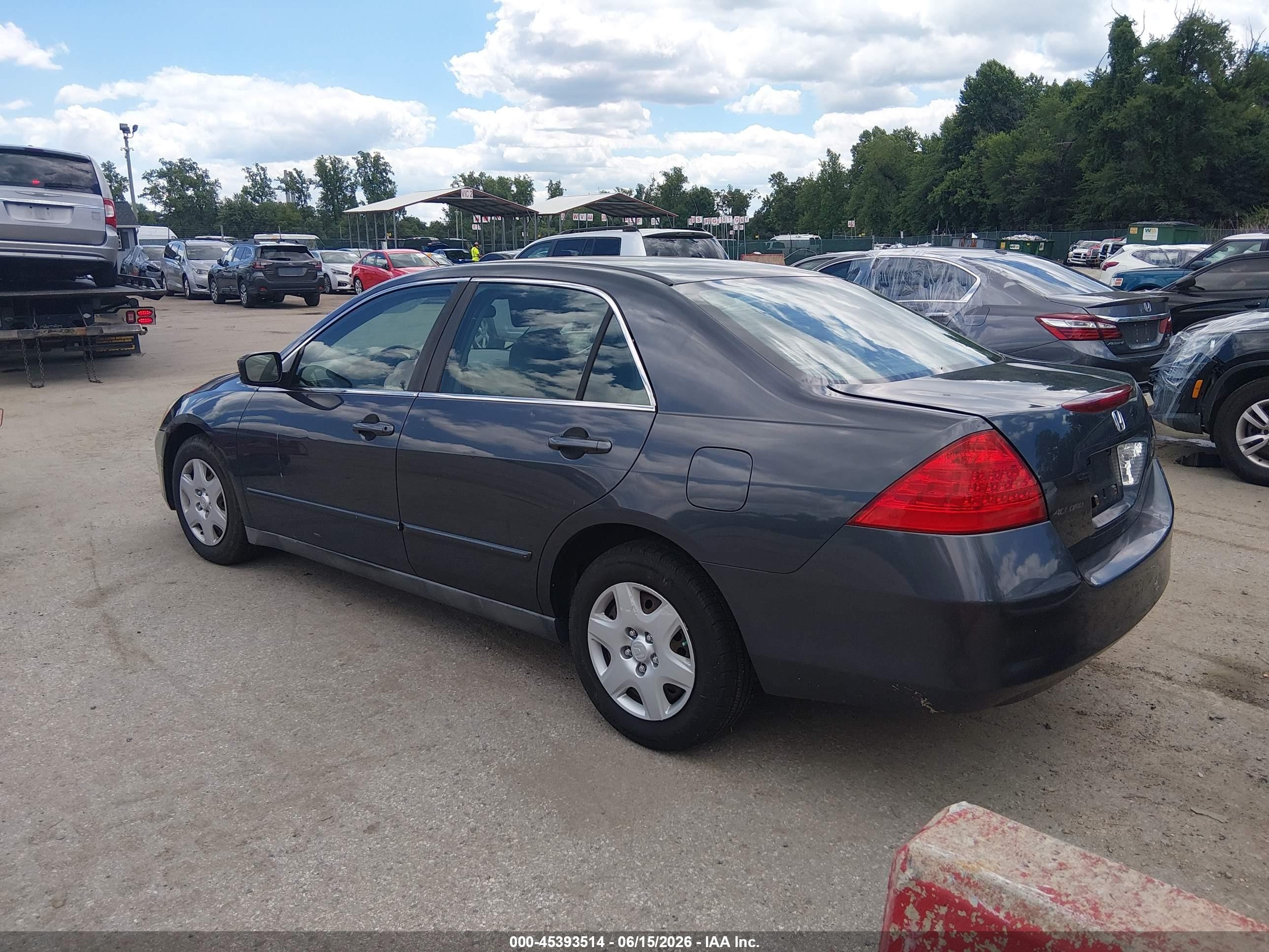 2007 Honda Accord 2.4 Lx Gray vin: 1HGCM56437A004400