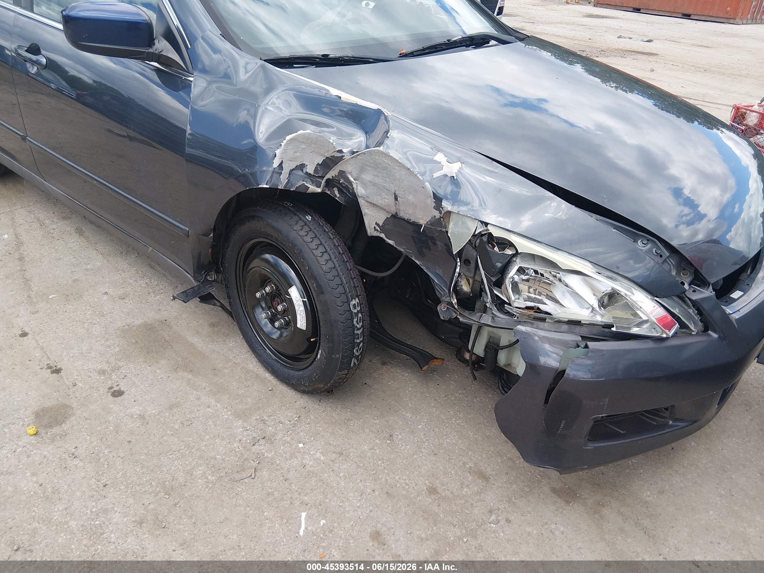 2007 Honda Accord 2.4 Lx Gray vin: 1HGCM56437A004400