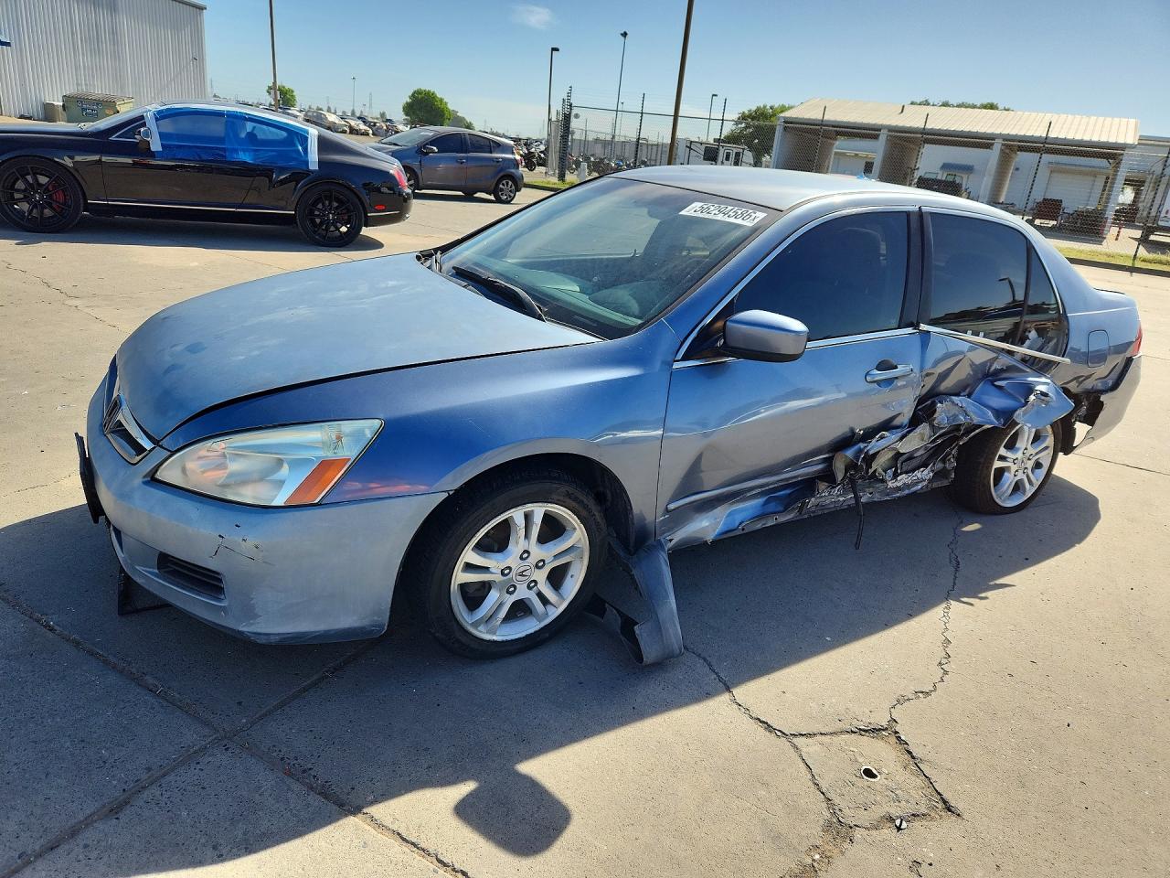 2007 Honda Accord Lx Blue vin: 1HGCM56437A037350