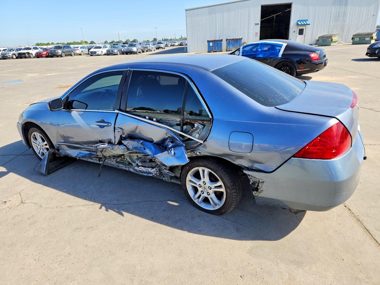 2007 Honda Accord Lx Blue vin: 1HGCM56437A037350