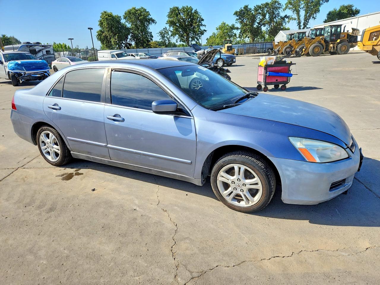 2007 Honda Accord Lx Blue vin: 1HGCM56437A037350