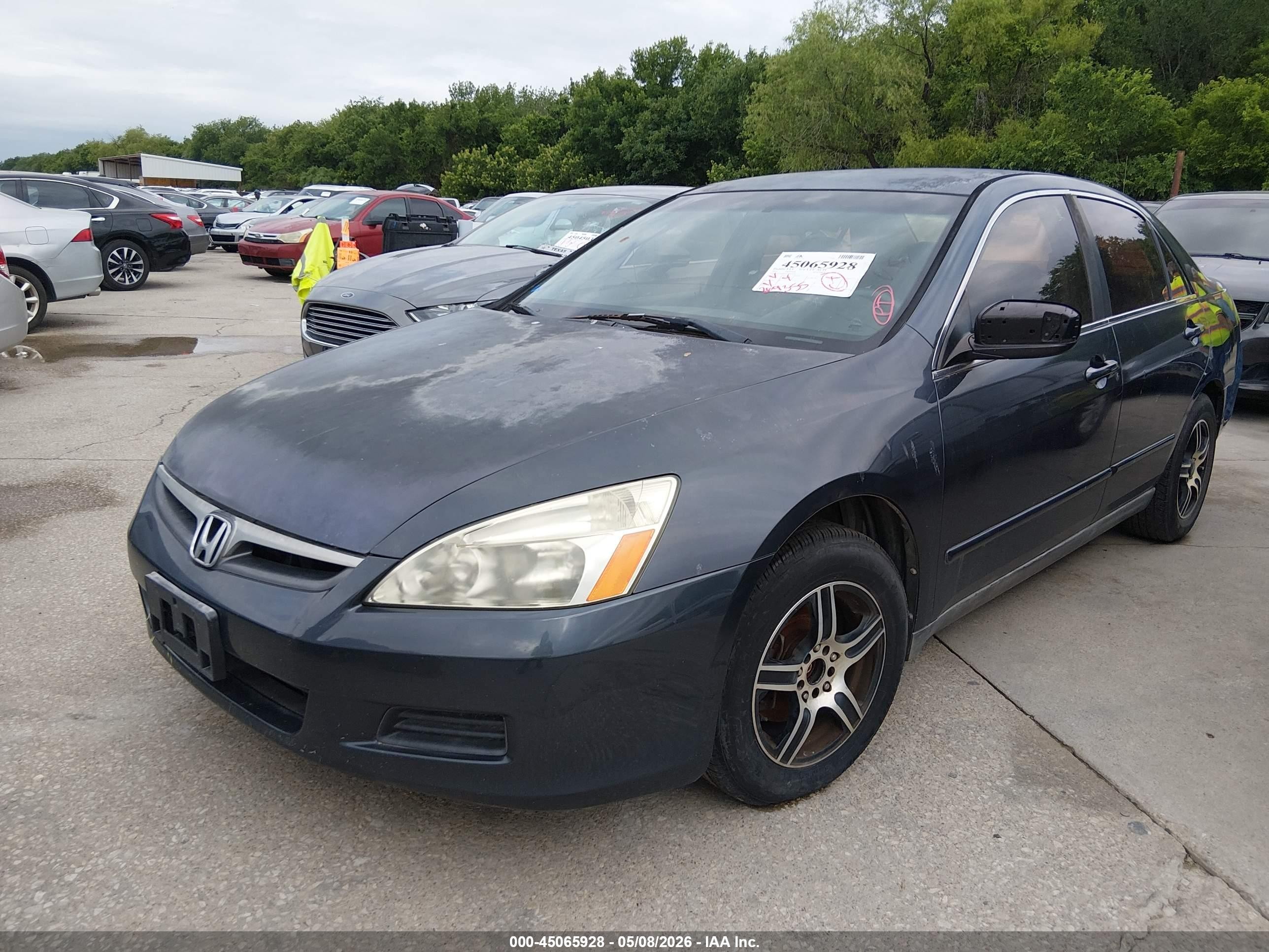 2007 Honda Accord 2.4 Lx Gray vin: 1HGCM56437A043018