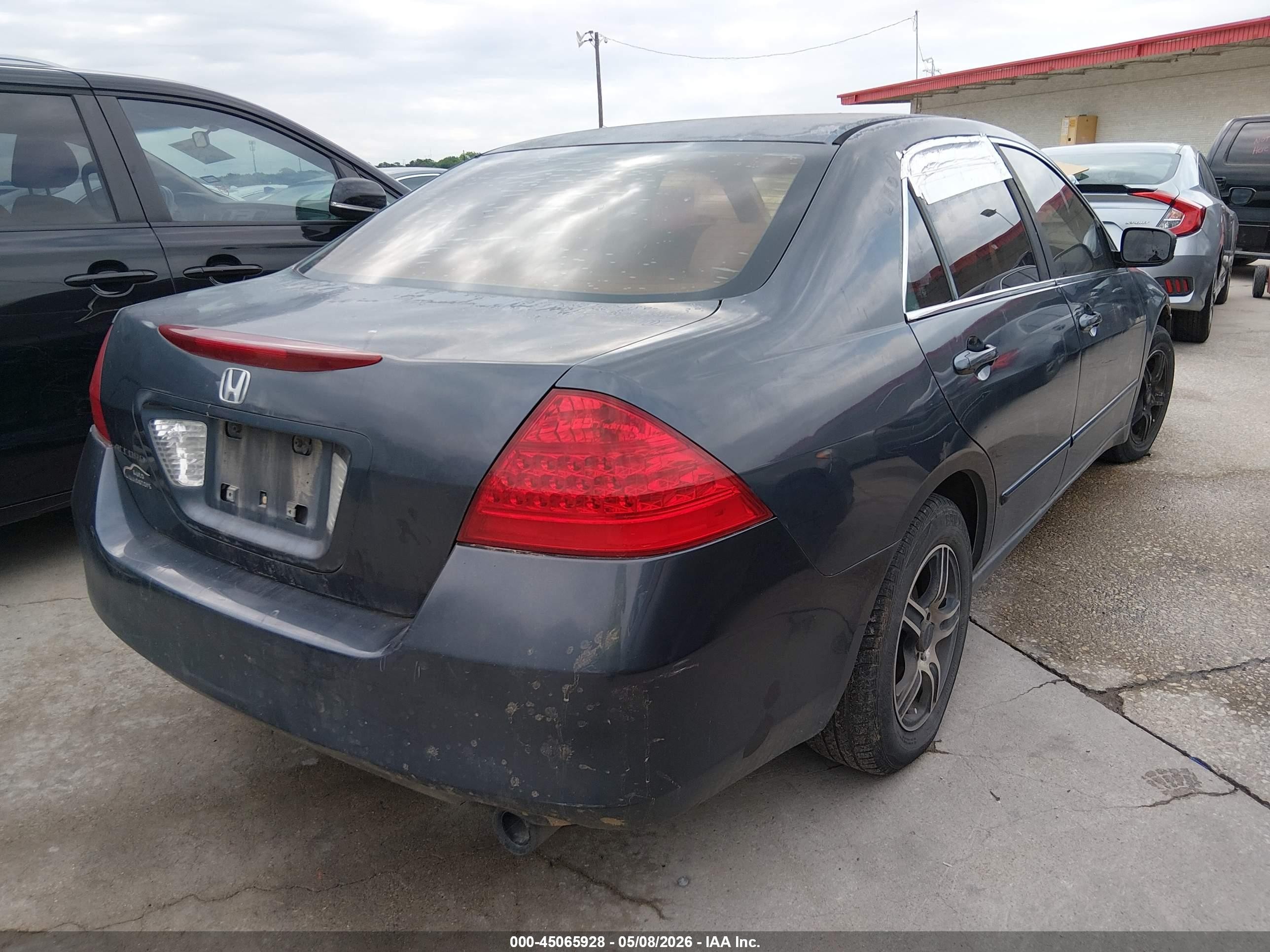 2007 Honda Accord 2.4 Lx Gray vin: 1HGCM56437A043018