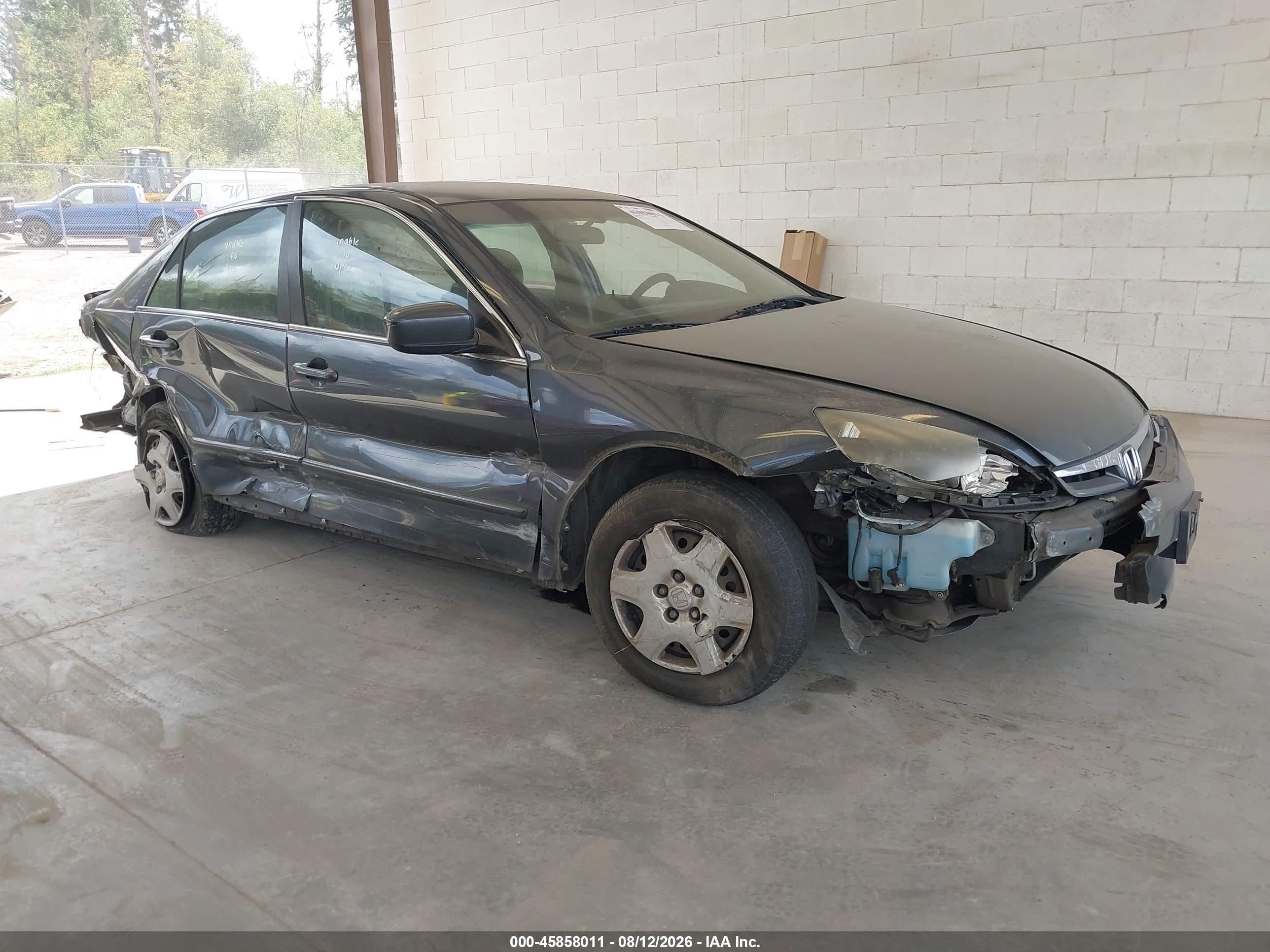 2007 Honda Accord 2.4 Lx Gray vin: 1HGCM56437A051474