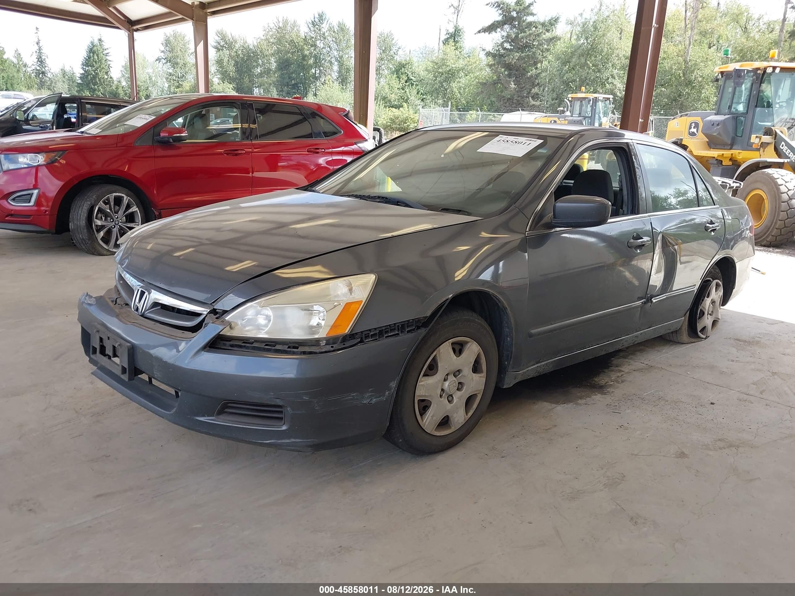 2007 Honda Accord 2.4 Lx Gray vin: 1HGCM56437A051474