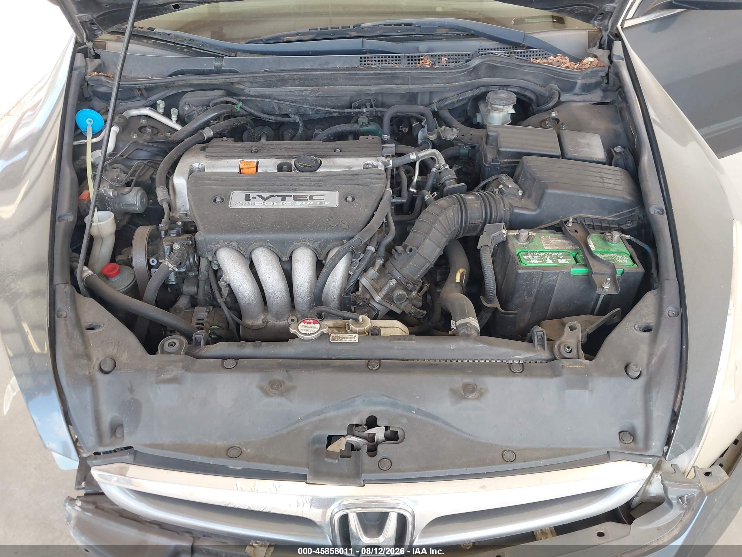 2007 Honda Accord 2.4 Lx Gray vin: 1HGCM56437A051474