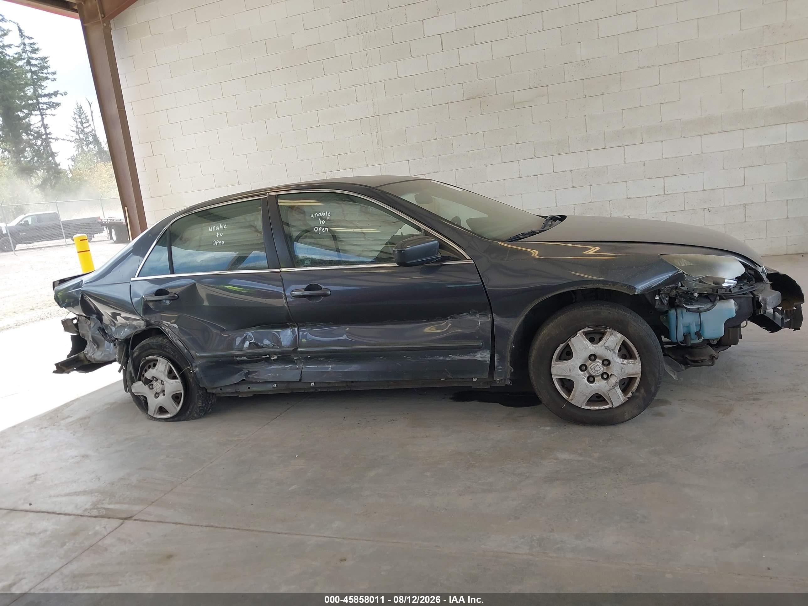 2007 Honda Accord 2.4 Lx Gray vin: 1HGCM56437A051474