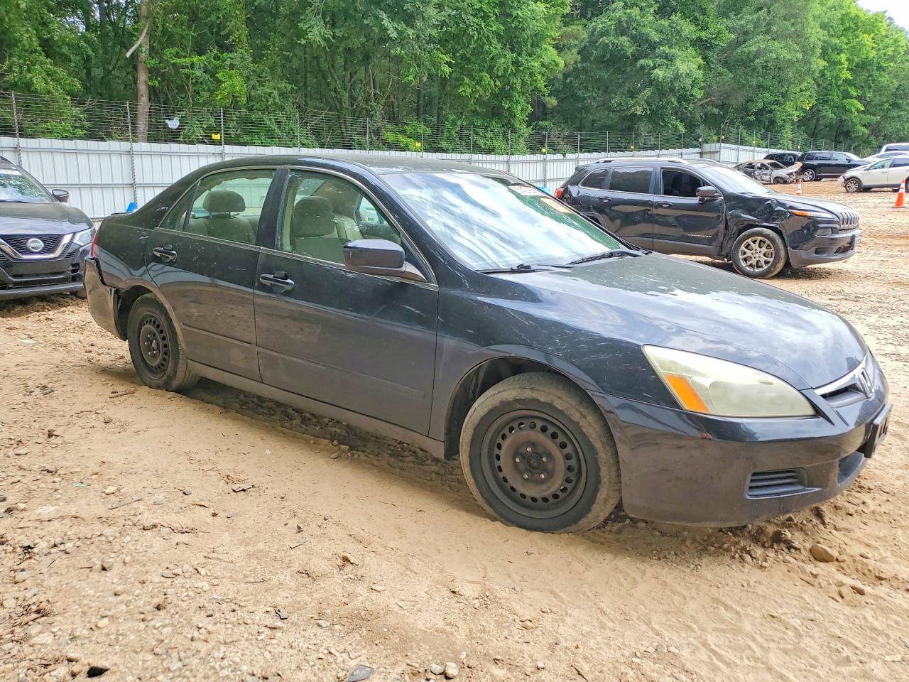 2007 Honda Accord Lx Black vin: 1HGCM56437A058196