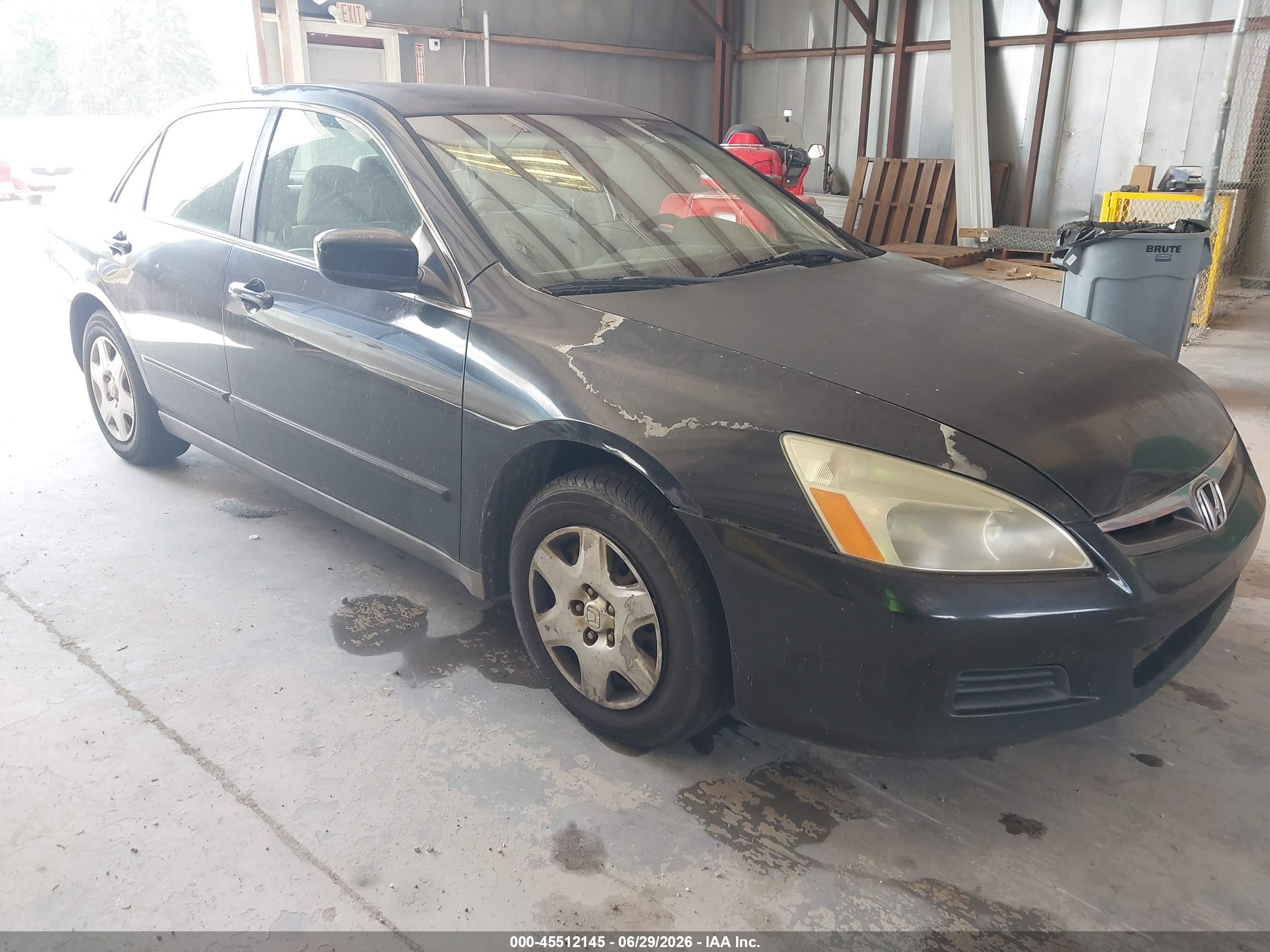 2007 Honda Accord 2.4 Lx Black vin: 1HGCM56437A074477